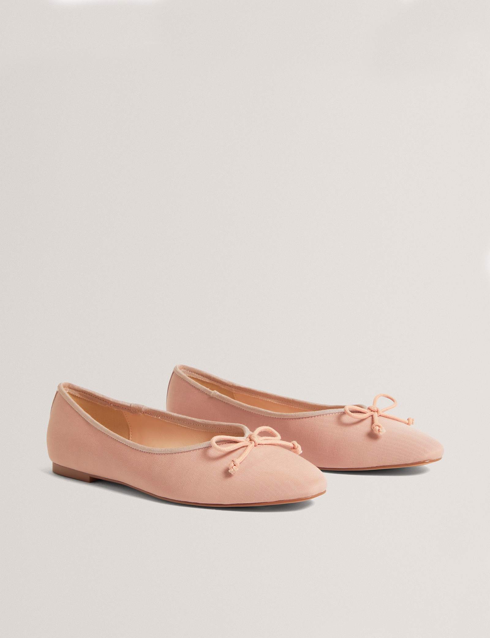 Satin Bow Slip On Flat Ballet Pumps - image 1