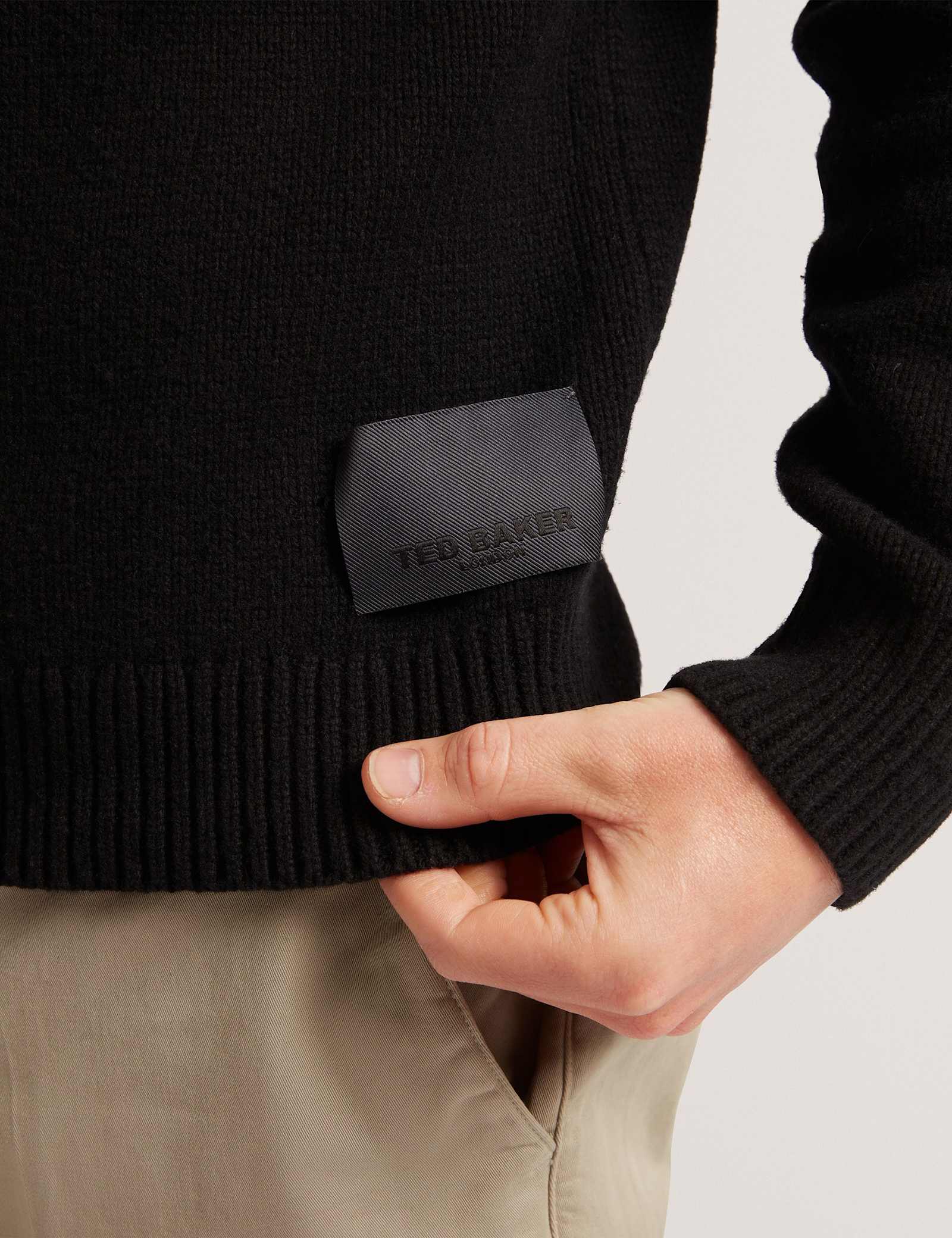 Wool Rich Logo Patch Crew Neck Jumper - image 3