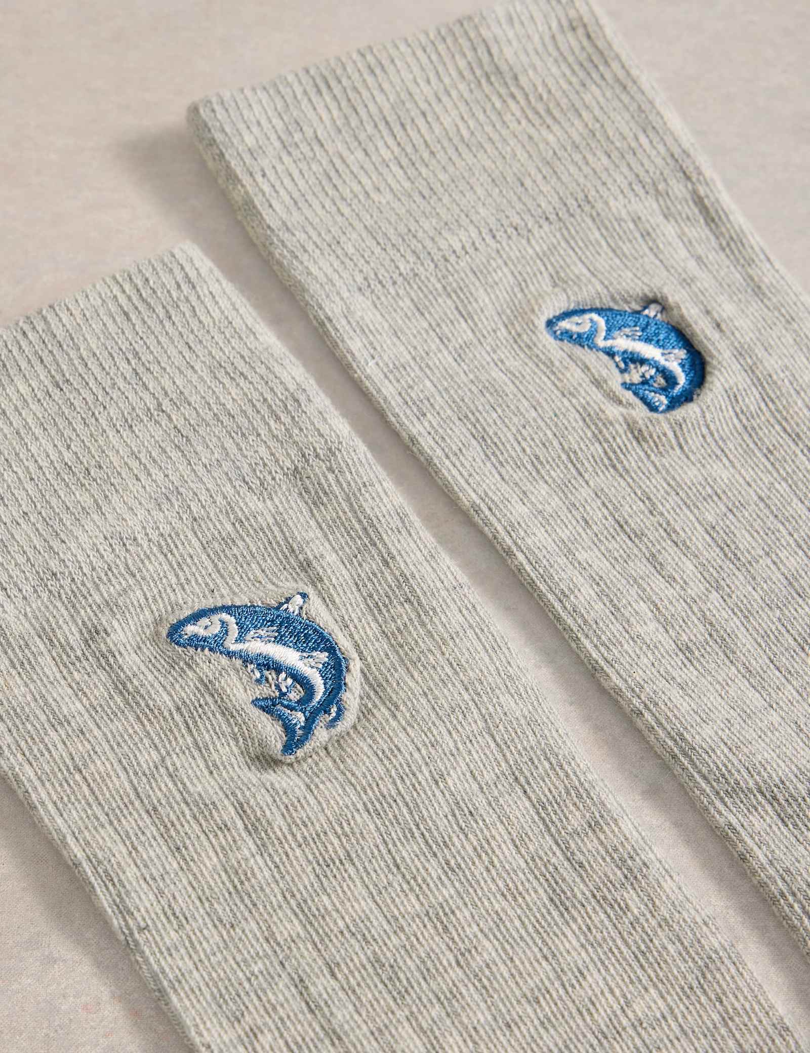 Cotton Rich Embroidered Ribbed Ankle High Socks - image 2