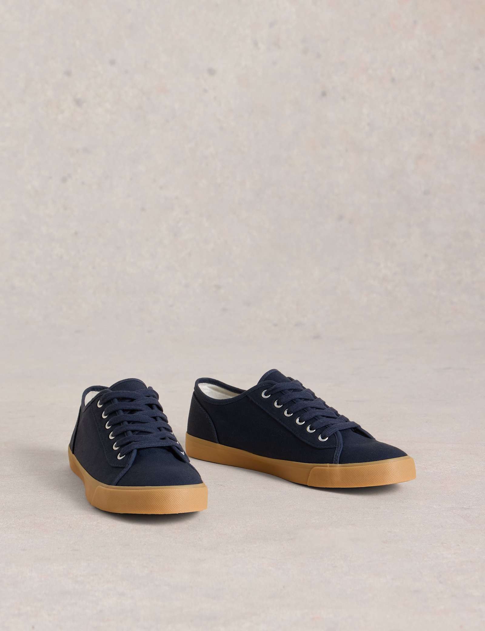Lace Up Plimsoll Trainers - image 1