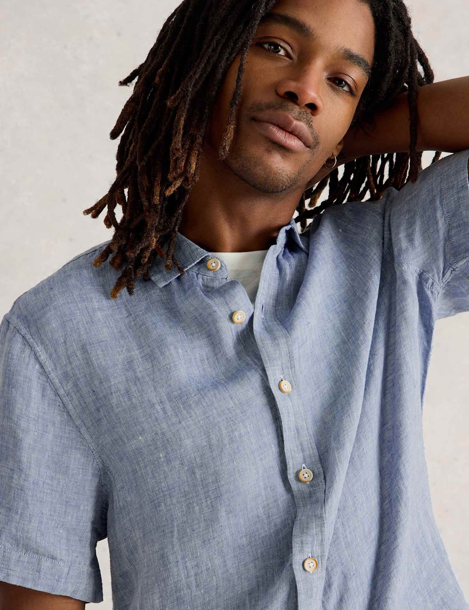 Regular Fit Pure Linen Short Sleeve Shirt - image 3