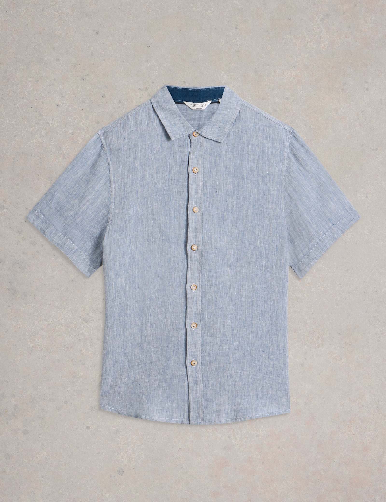 Regular Fit Pure Linen Short Sleeve Shirt - image 1