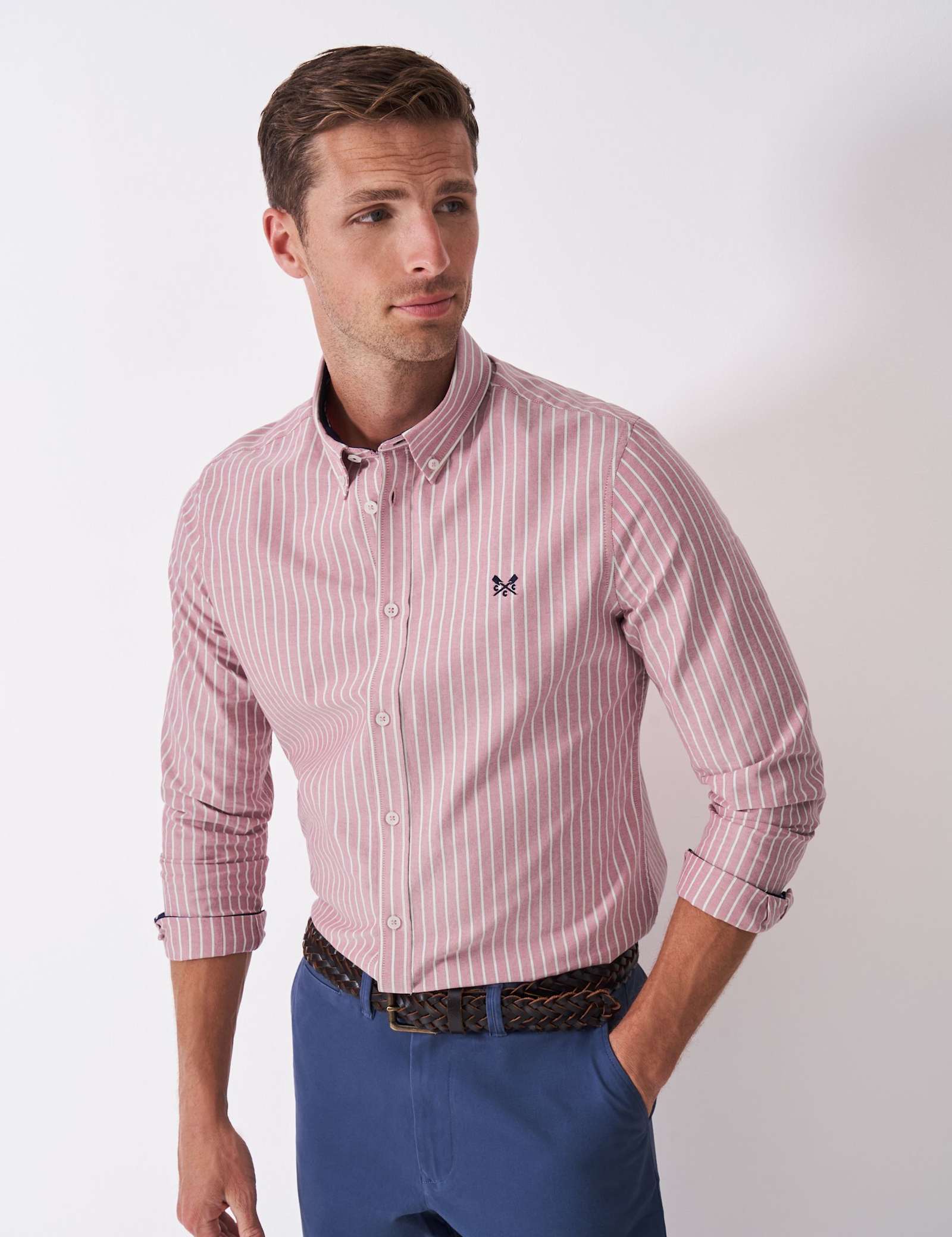 Slim Fit Pure Cotton Striped Oxford Shirt - image 3