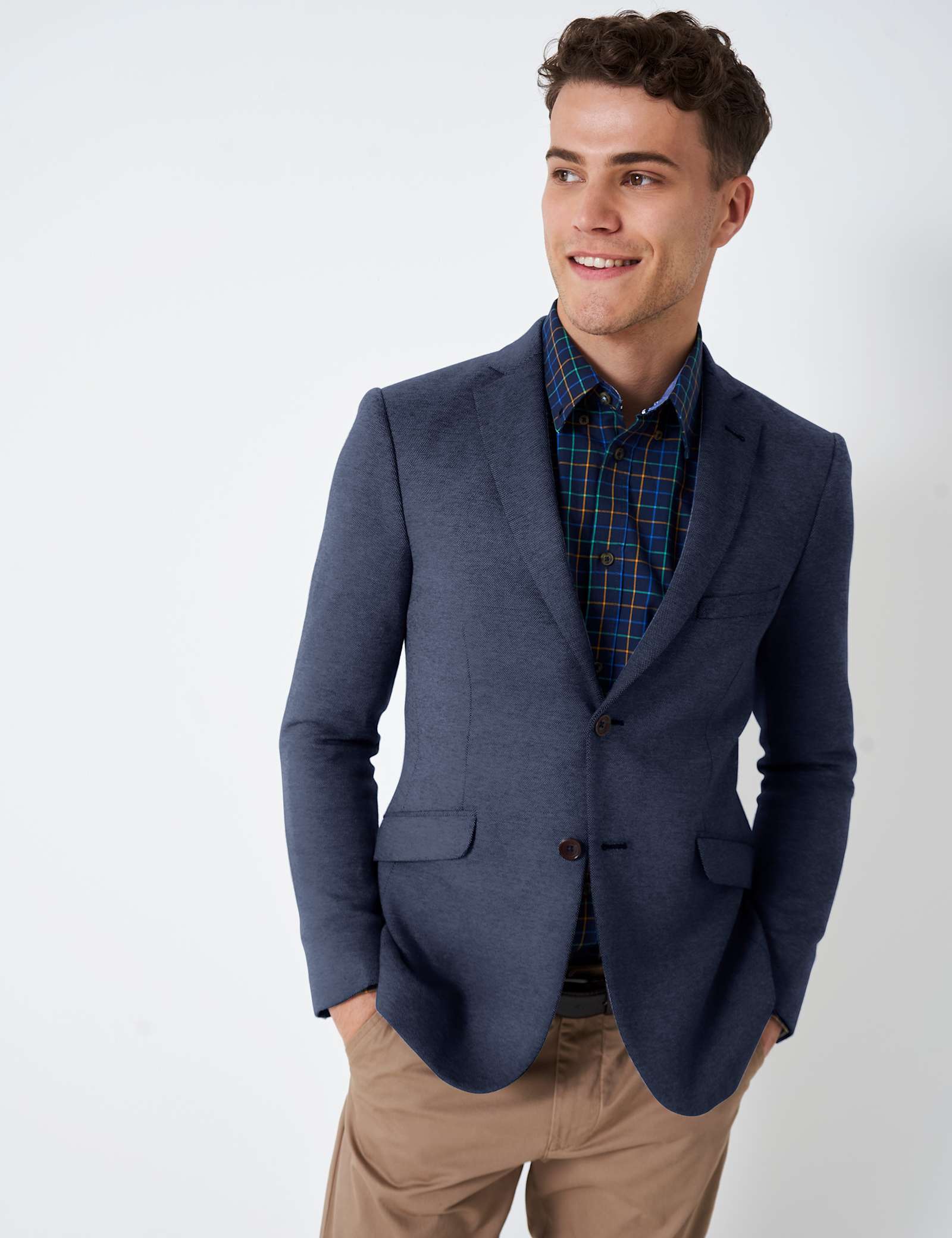 Cotton Rich Jersey Textured Blazer - image 2