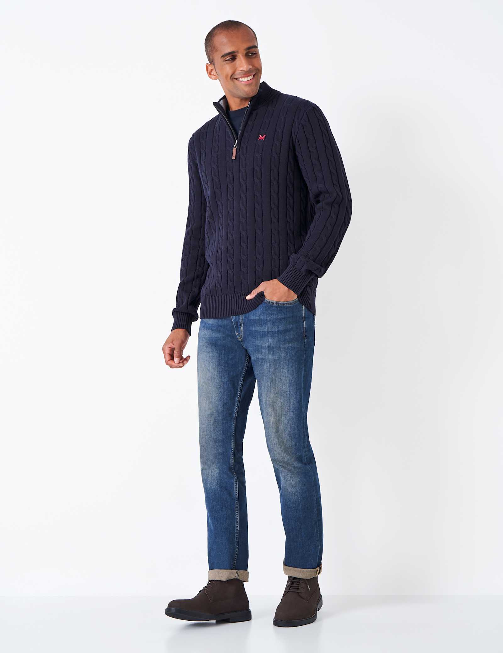 Pure Cotton Cable Half Zip Jumper - image 4