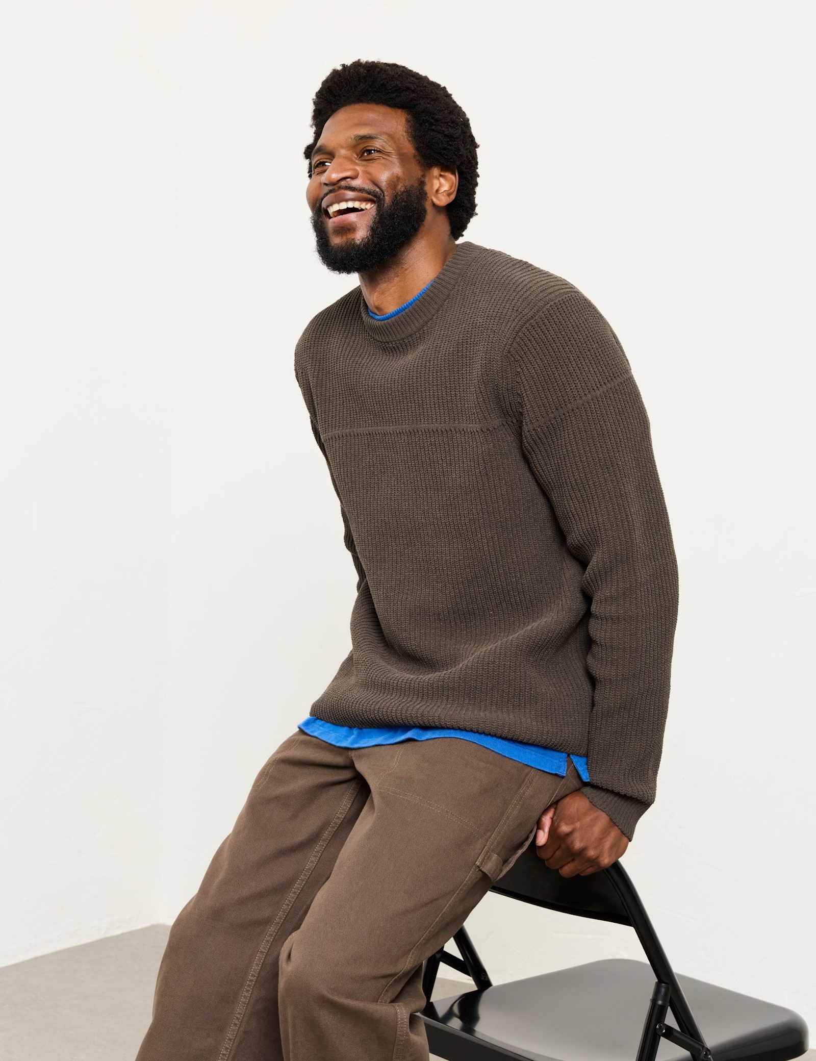 Crew Neck Textured Jumper - image 4