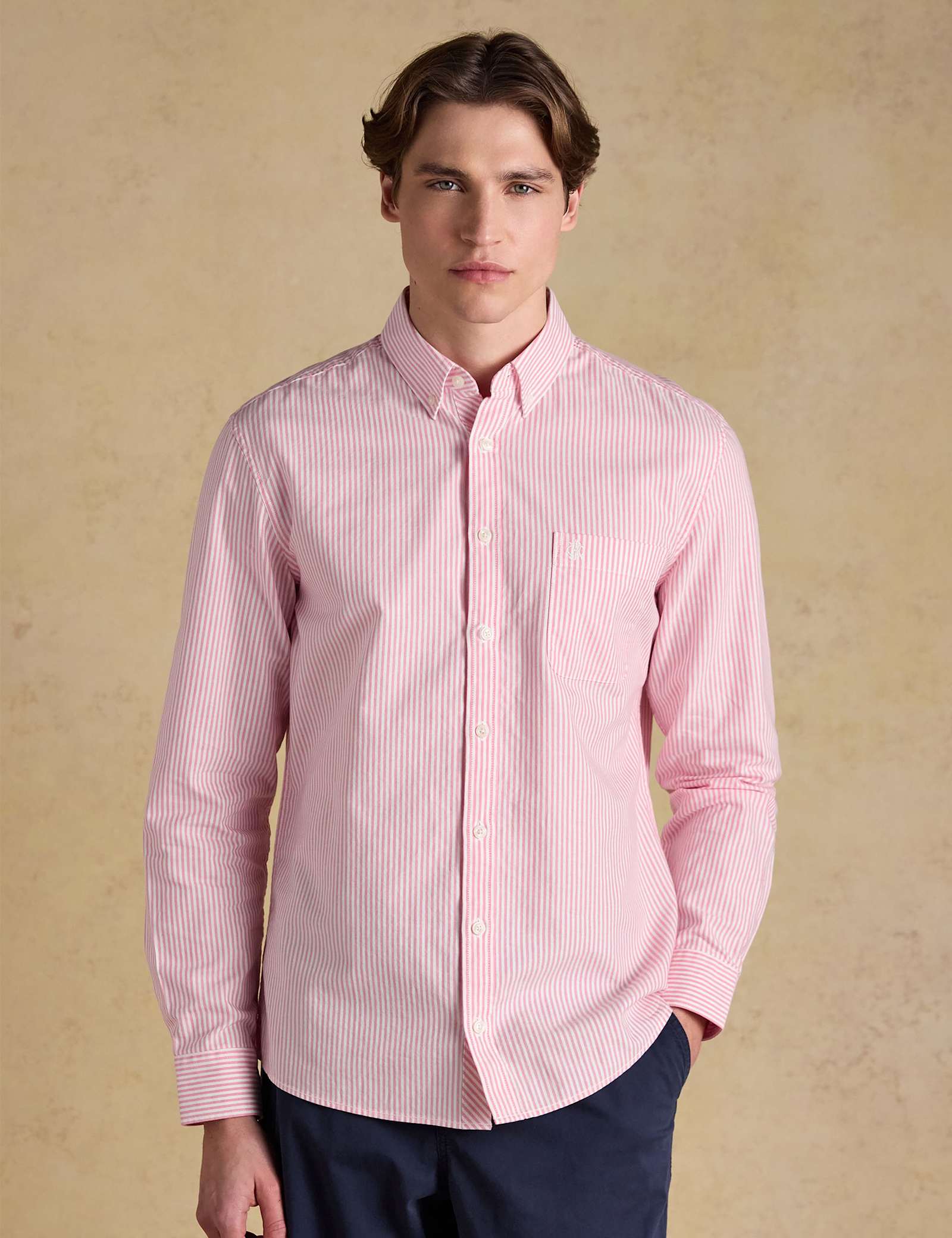 Regular Fit Pure Cotton Striped Oxford Shirt - image 4