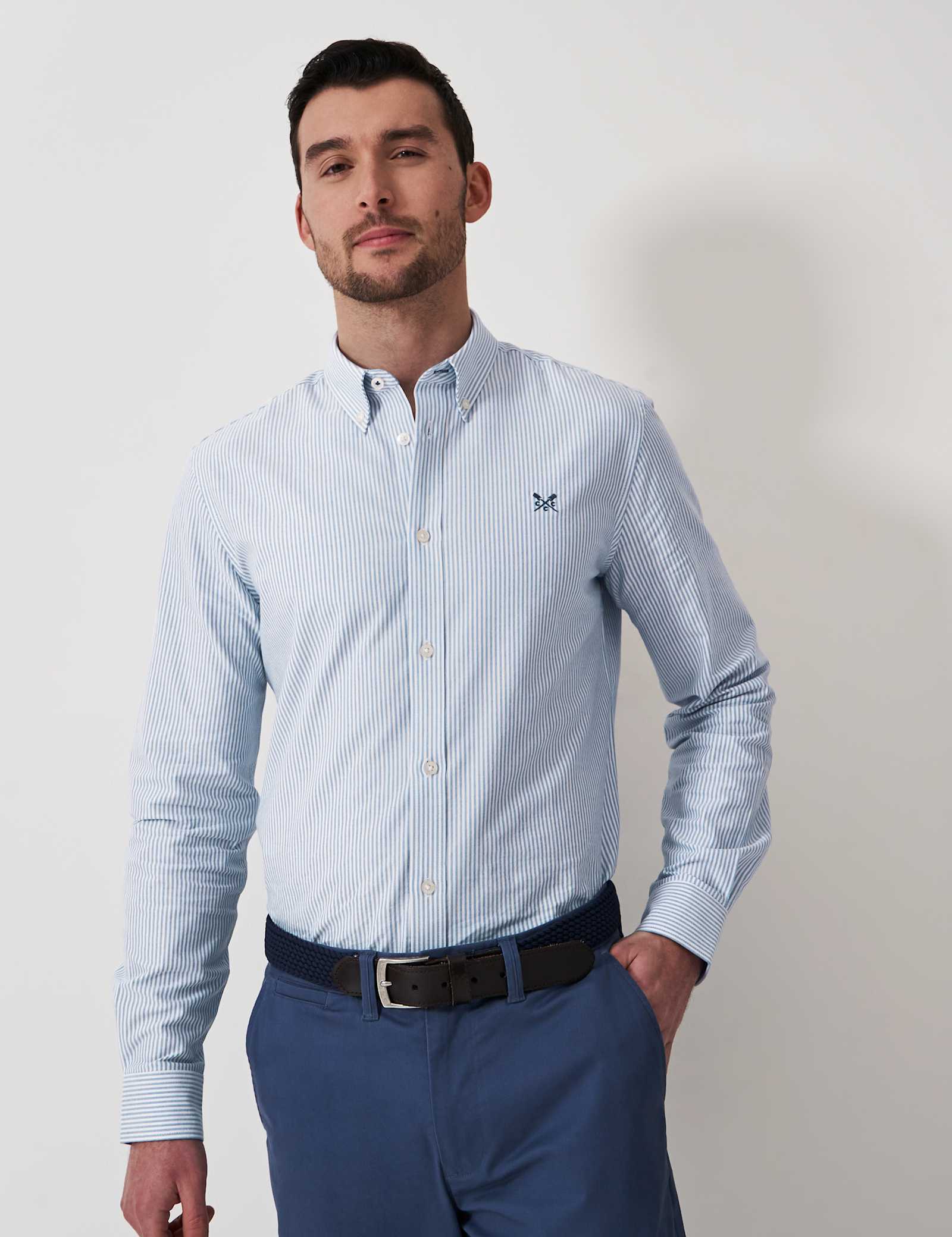 Pure Cotton Striped Oxford Shirt - image 2