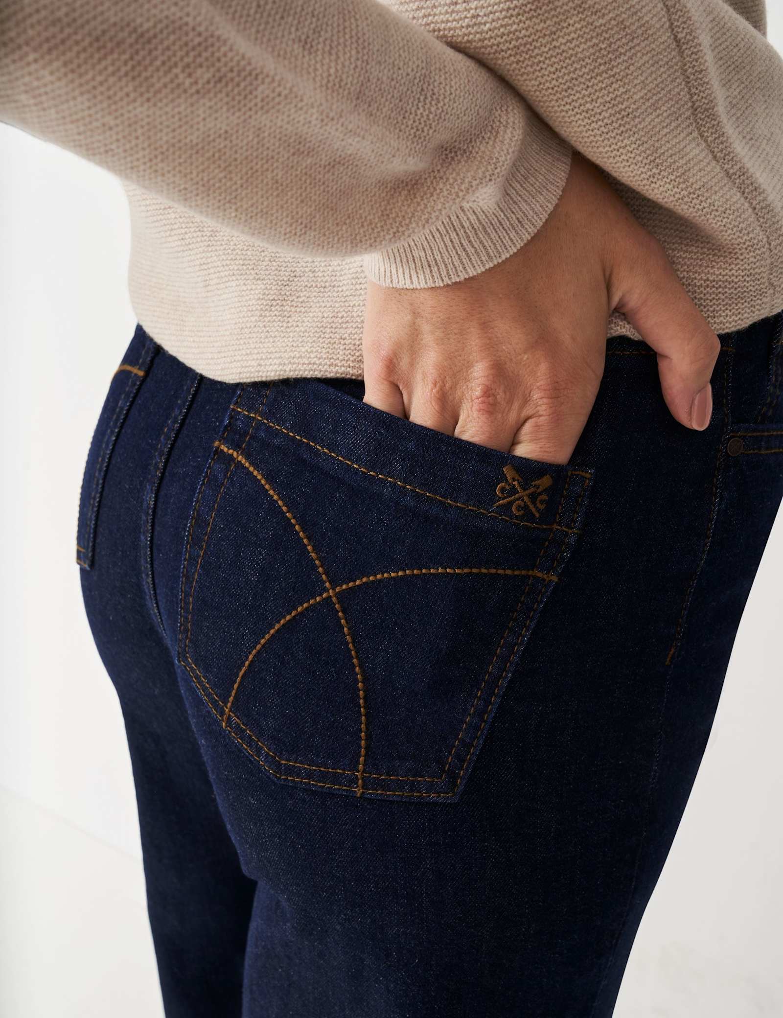 Denim Wide Leg High Waisted Cropped Jeans - image 3