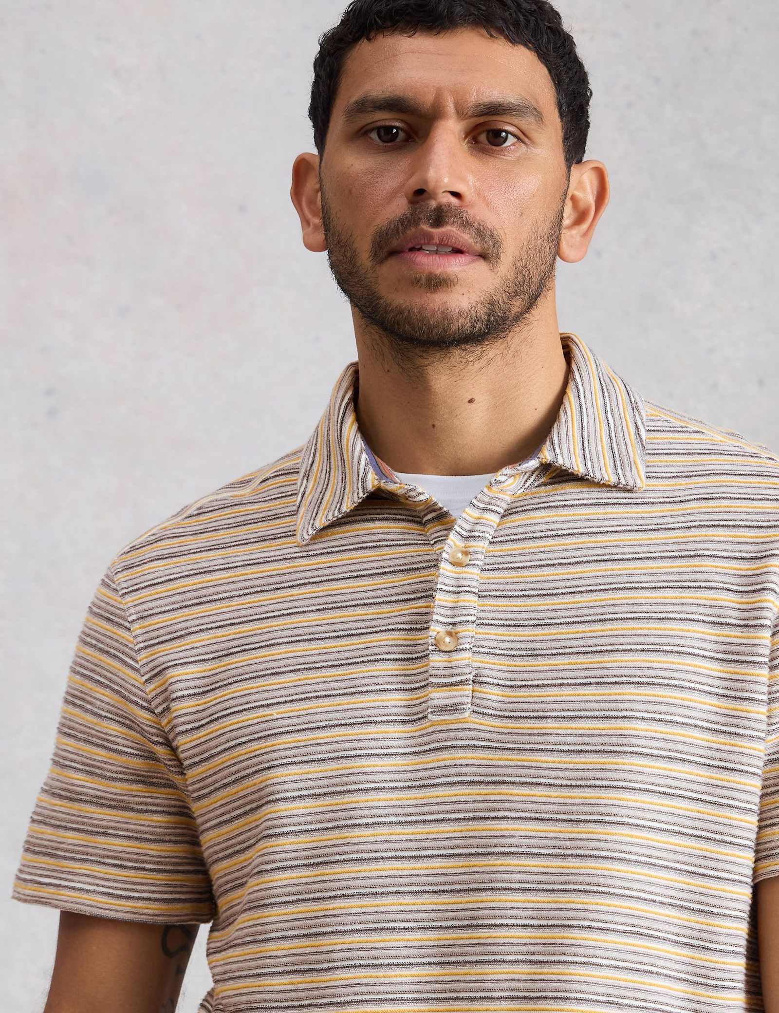 Pure Cotton Striped Polo Shirt - image 2