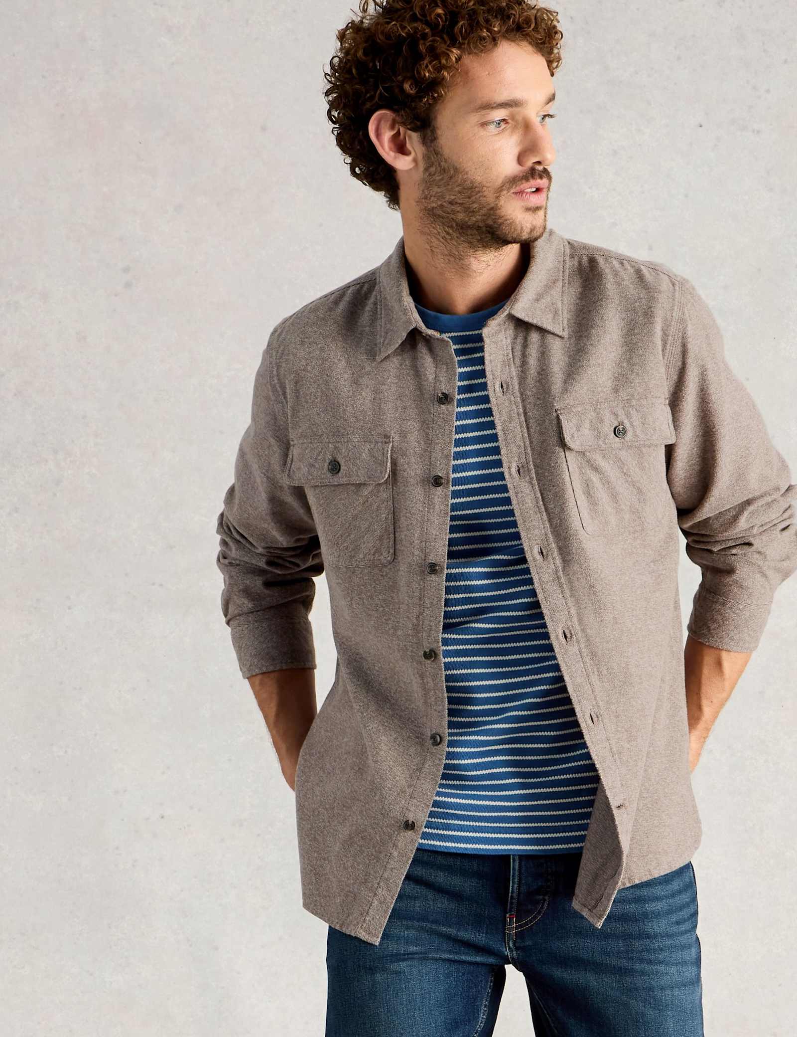 Regular Fit Pure Cotton Textured Shirt - image 3