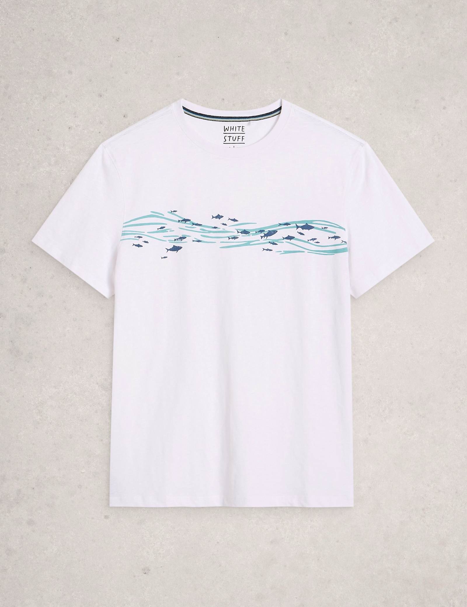 Pure Cotton Abersoch Swimming Fish T-Shirt - image 2