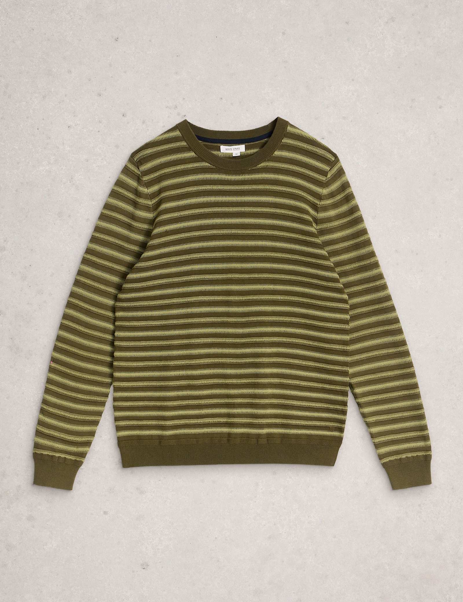 Pure Cotton Striped Crew Neck Jumper - image 2