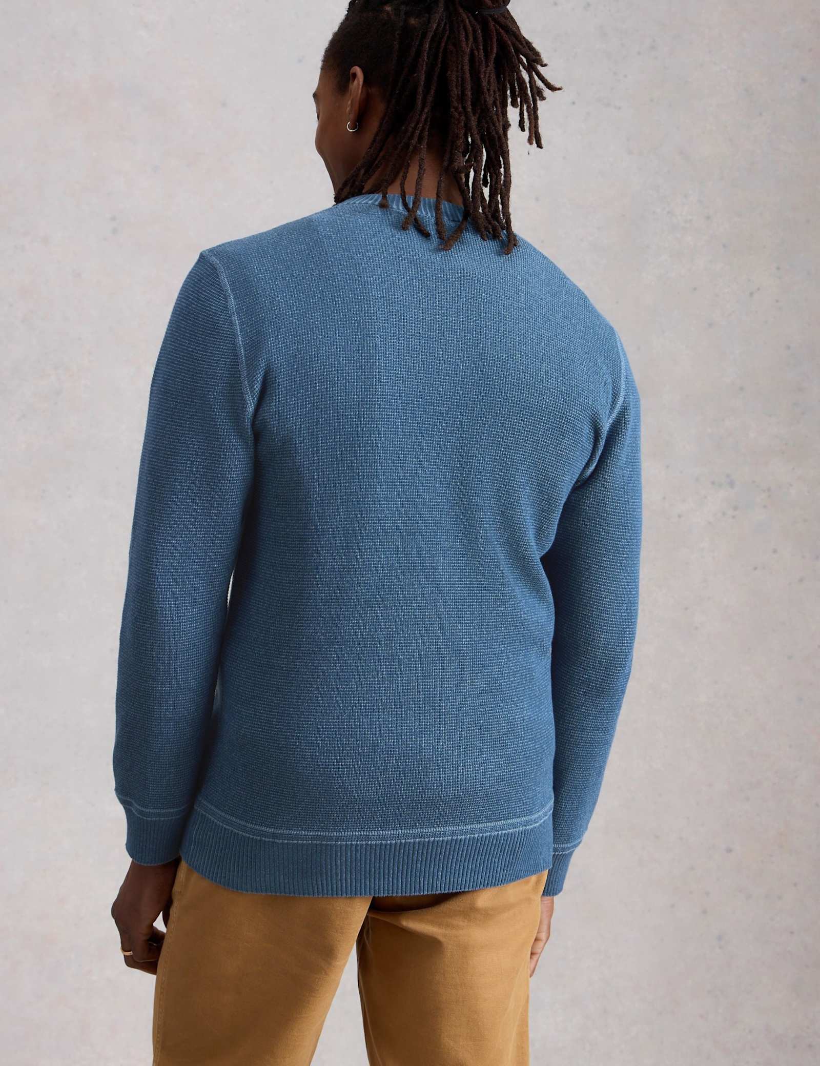 Pure Cotton Waffle Henley Jumper - image 5