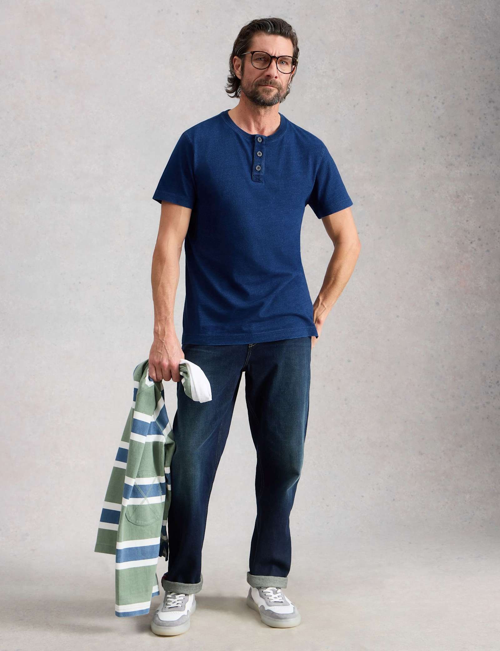 Pure Cotton Henley Top - image 2