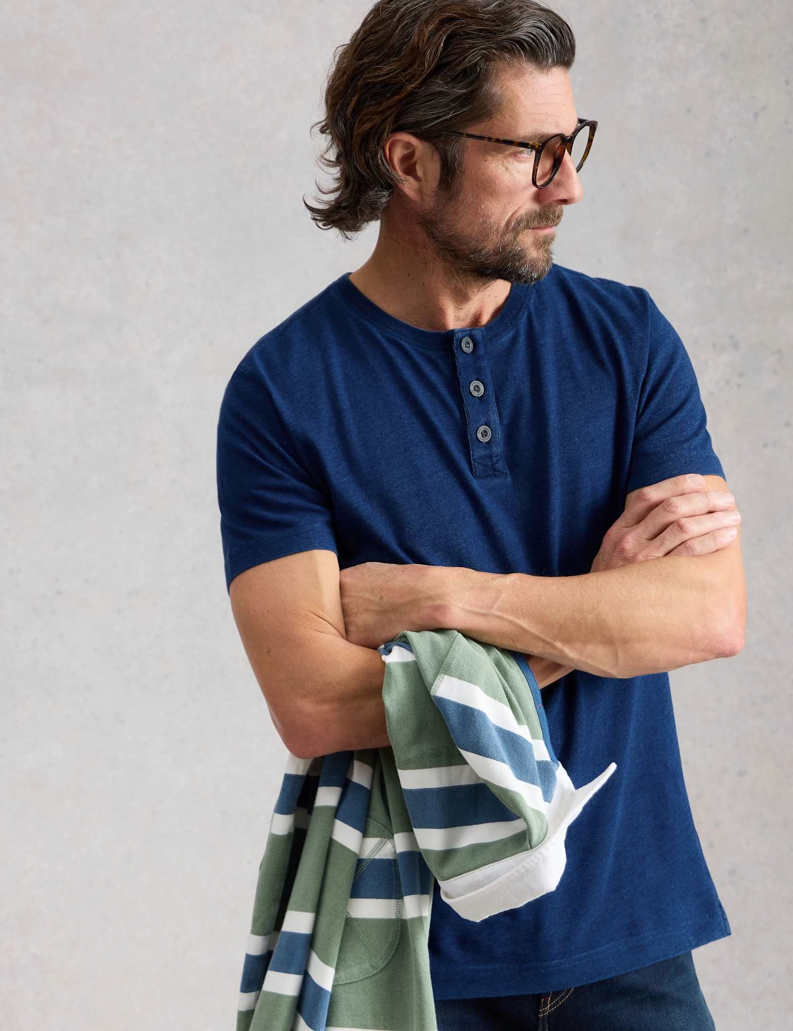 Pure Cotton Henley Top - image 3