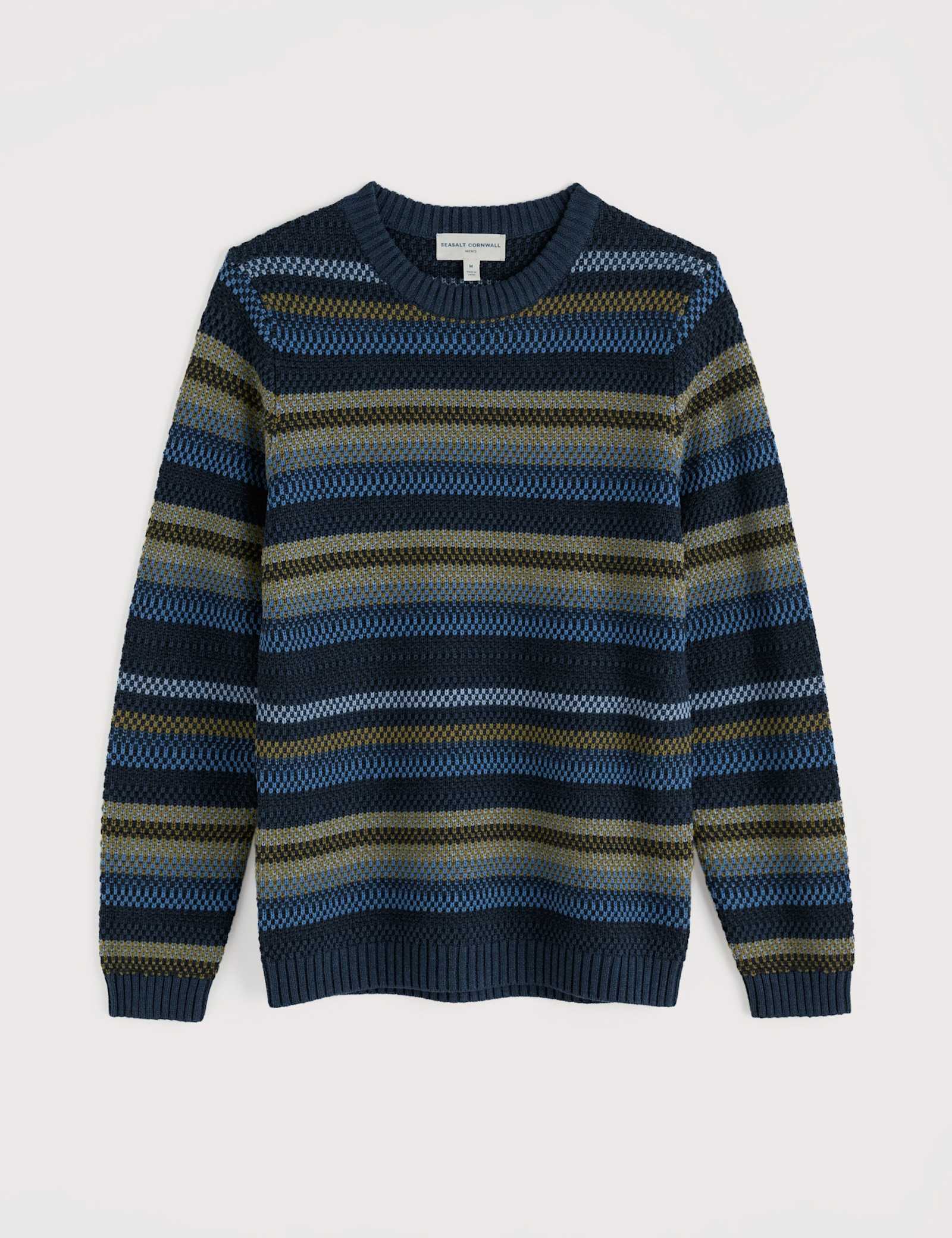 Pure Cotton Striped Crew Neck Jumpers - image 1