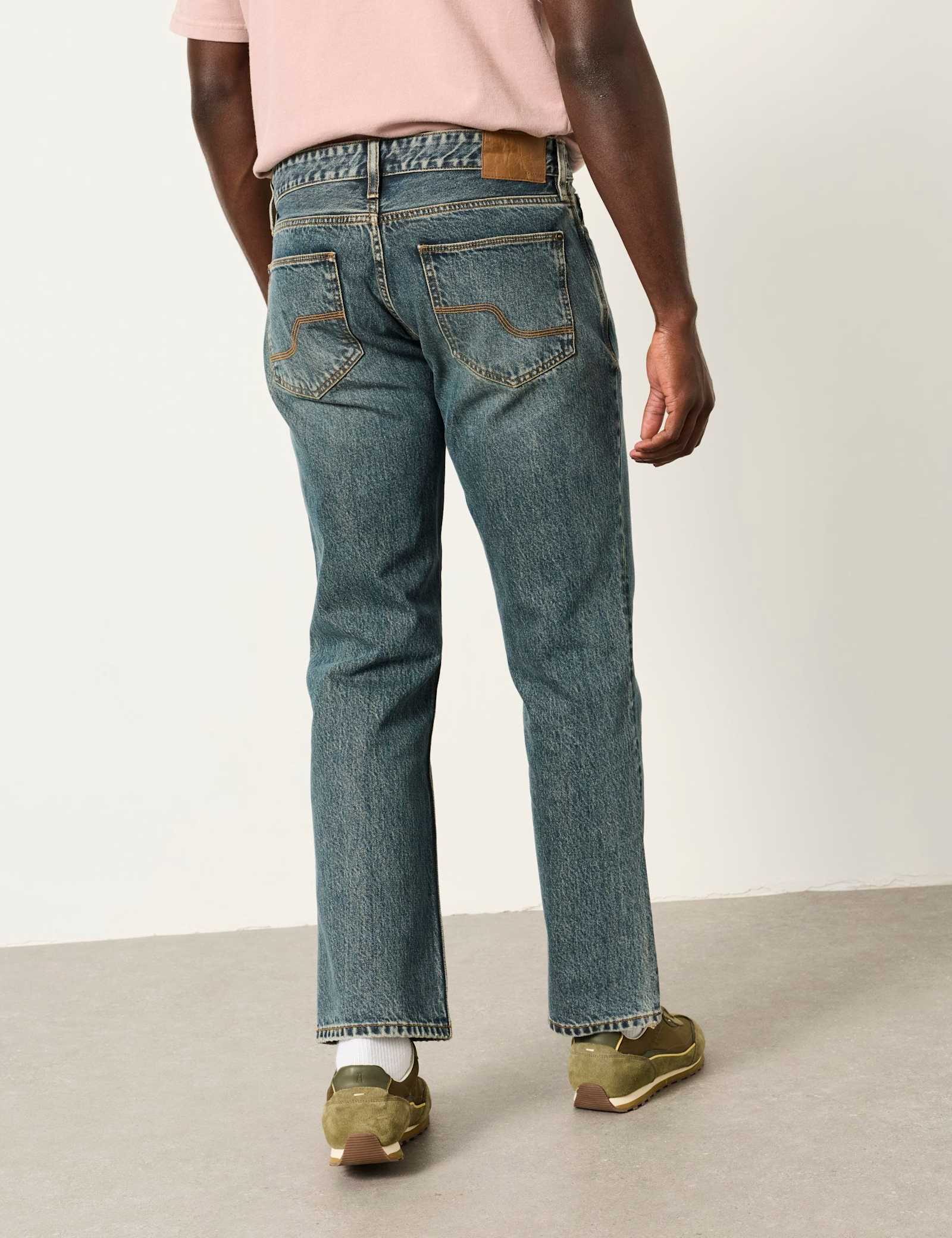 Straight Fit Pure Cotton 5 Pocket Jeans - image 4