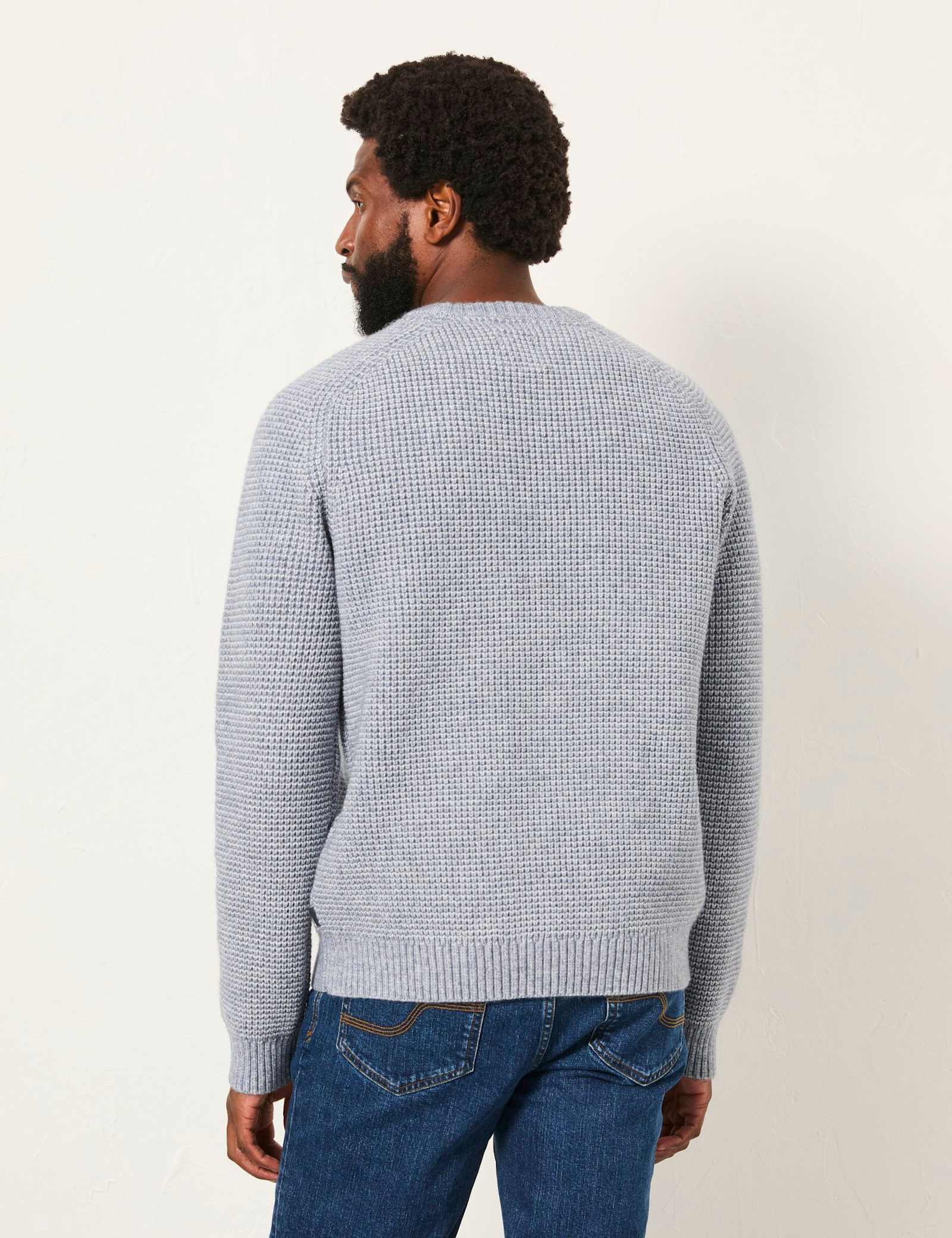 Textured Crew Neck Jumper with Wool - image 4