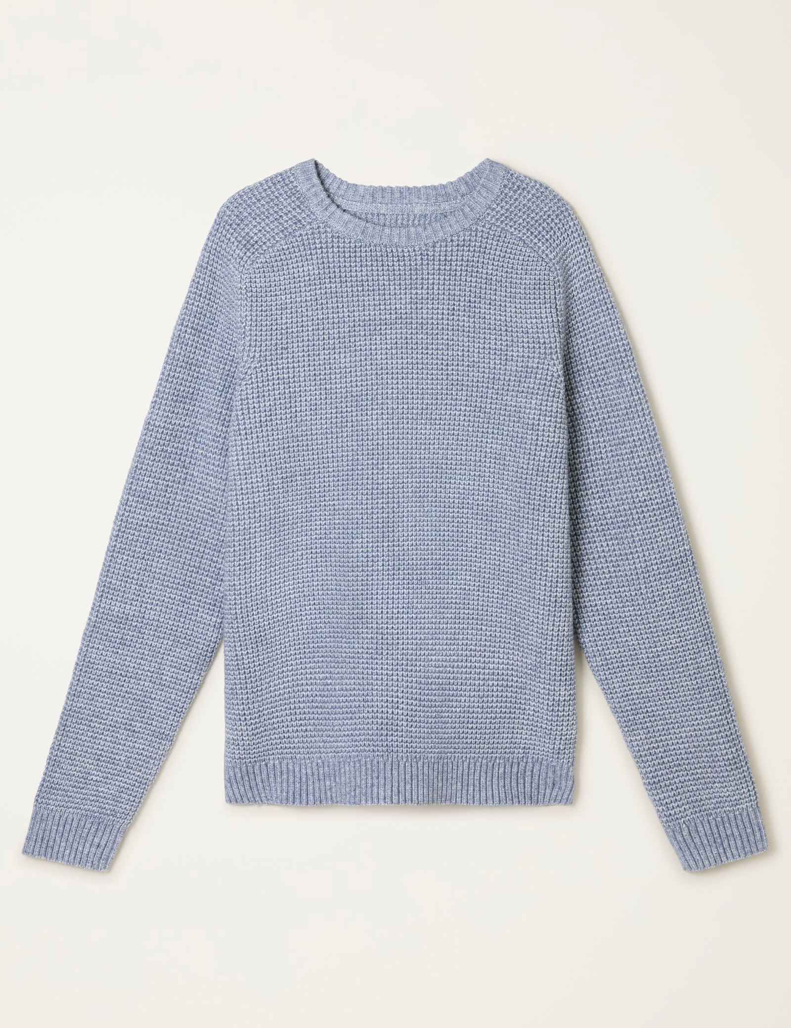 Textured Crew Neck Jumper with Wool - image 1