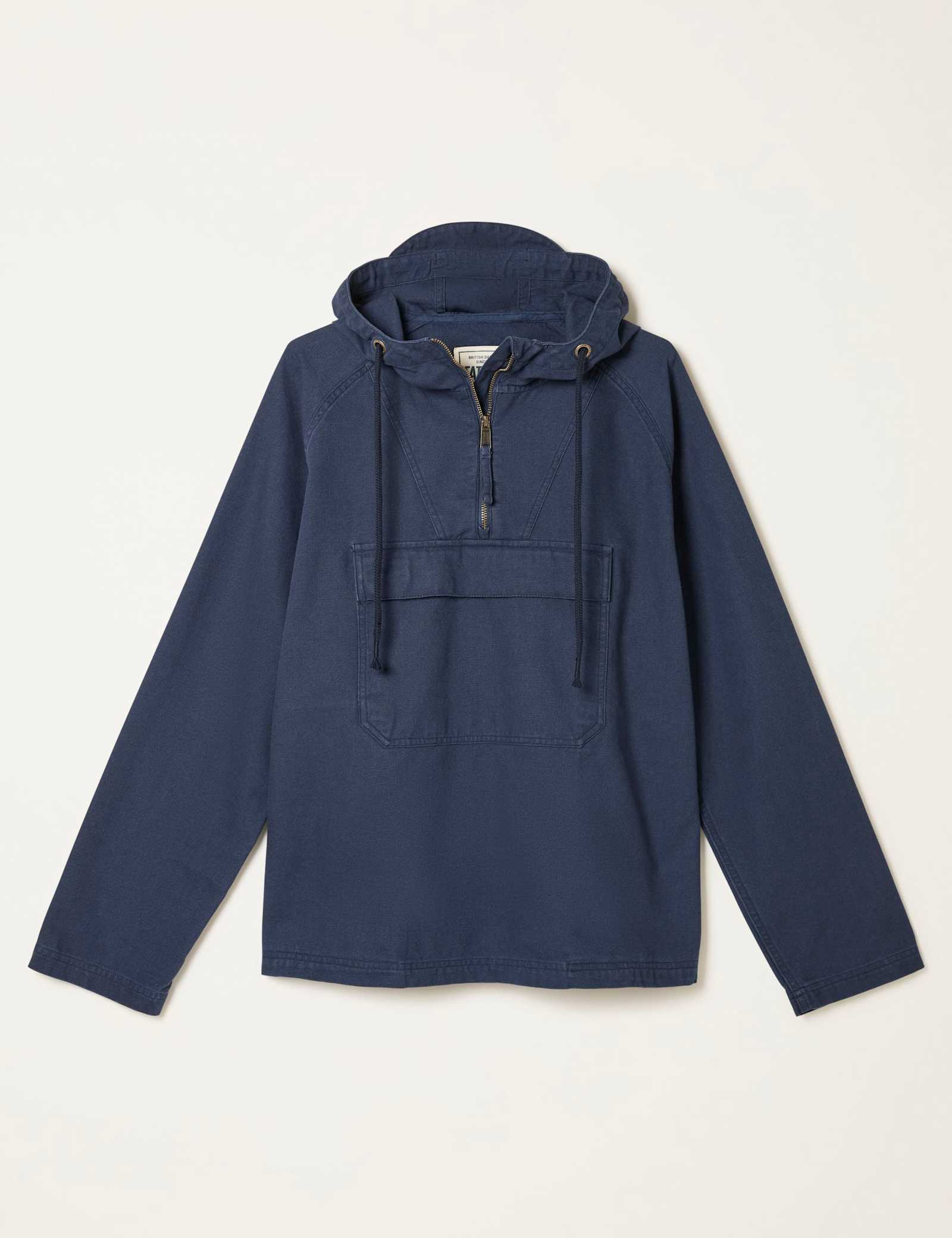 Canvas Hooded Half Zip Utility Jacket - image 1