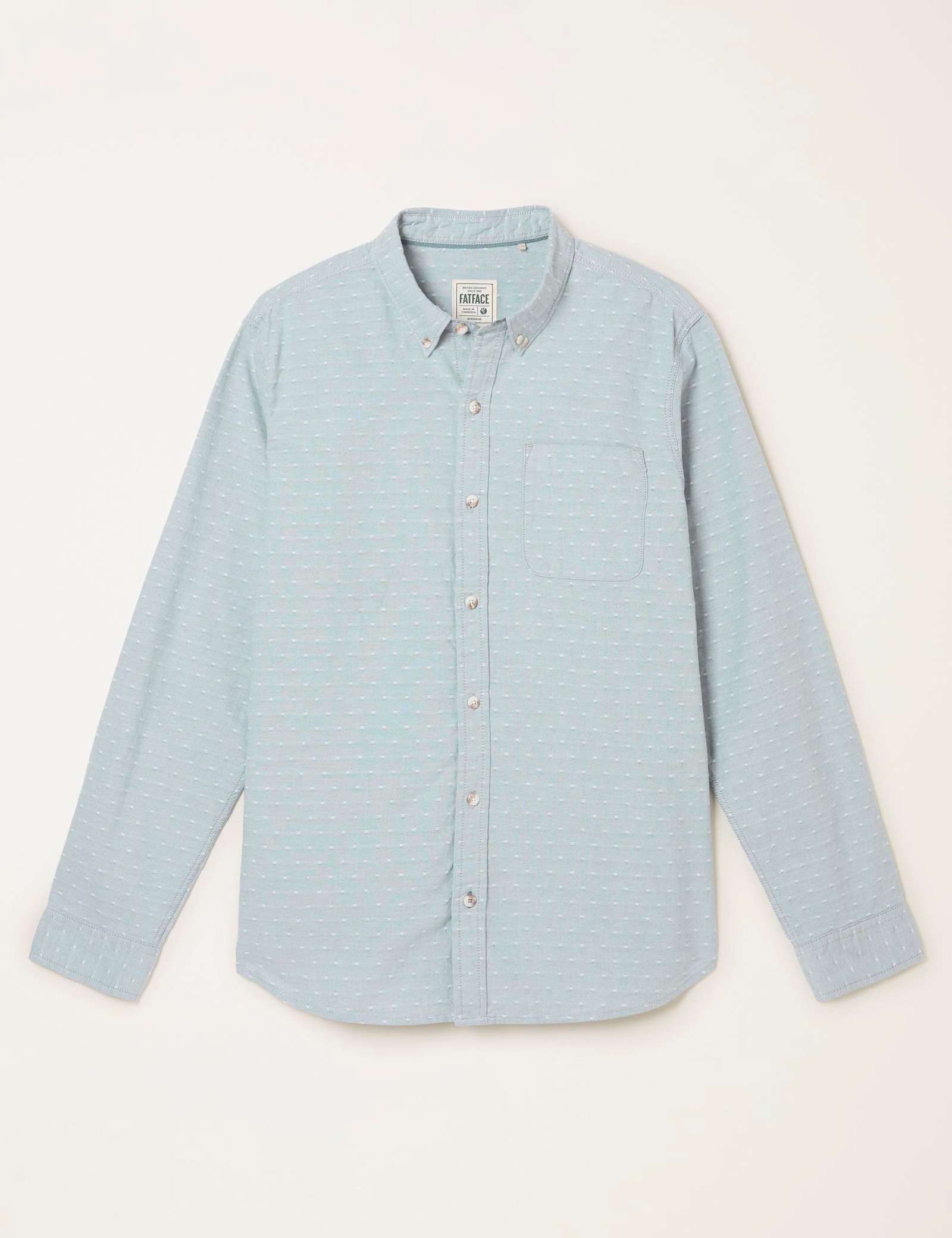 Regular Fit Pure Cotton Dobby Oxford Shirt - image 1
