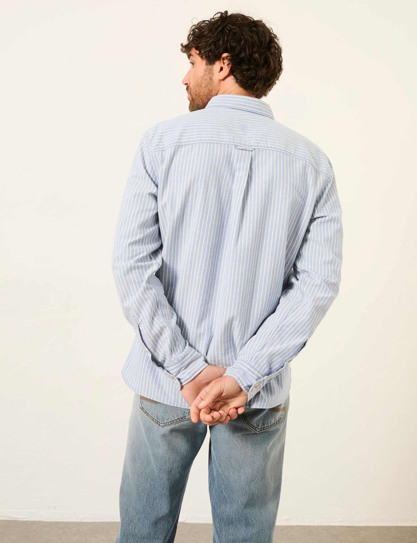 Regular Fit Pure Cotton Striped Oxford Shirt - image 3