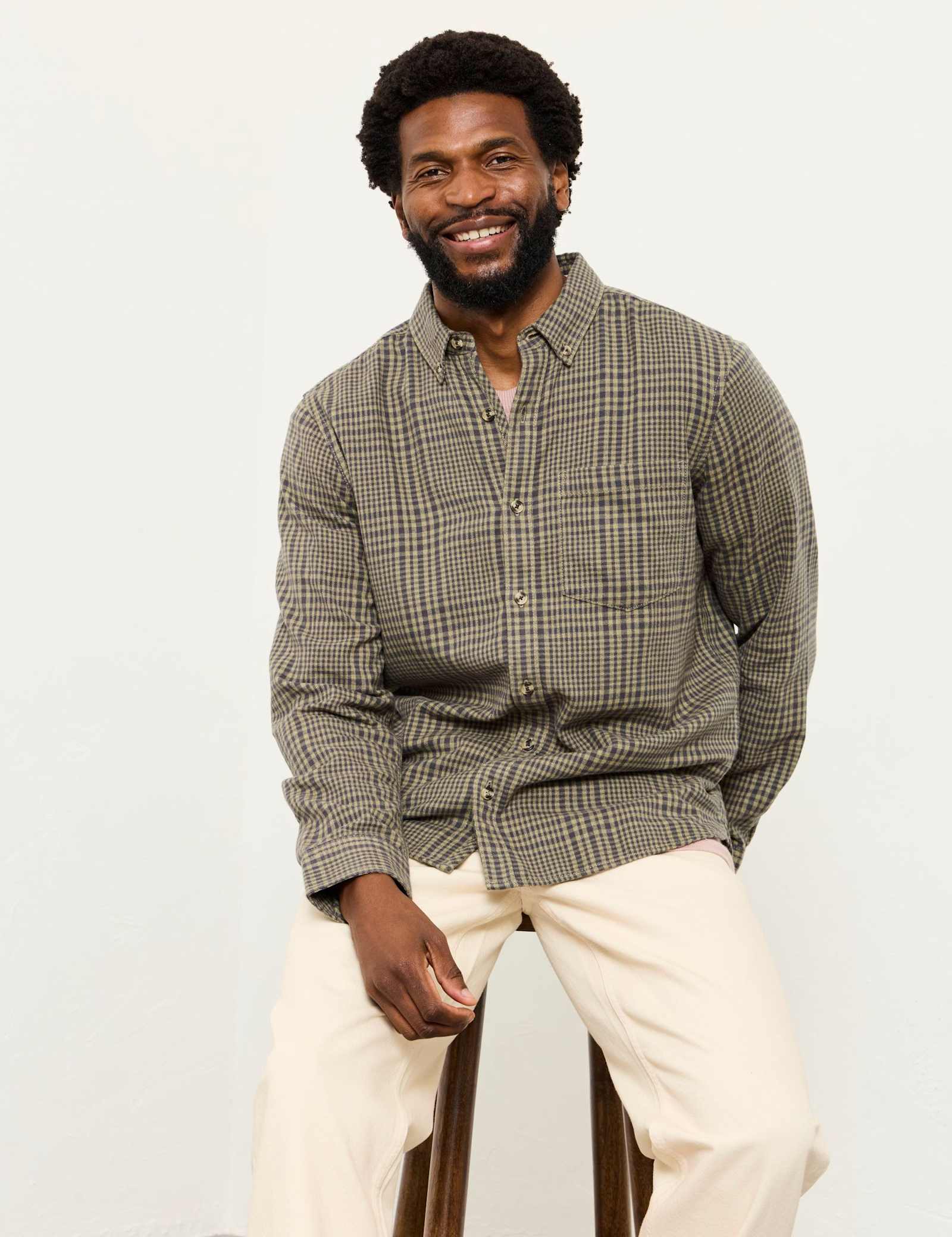 Regular Fit Pure Cotton Checked Oxford Shirt - image 5