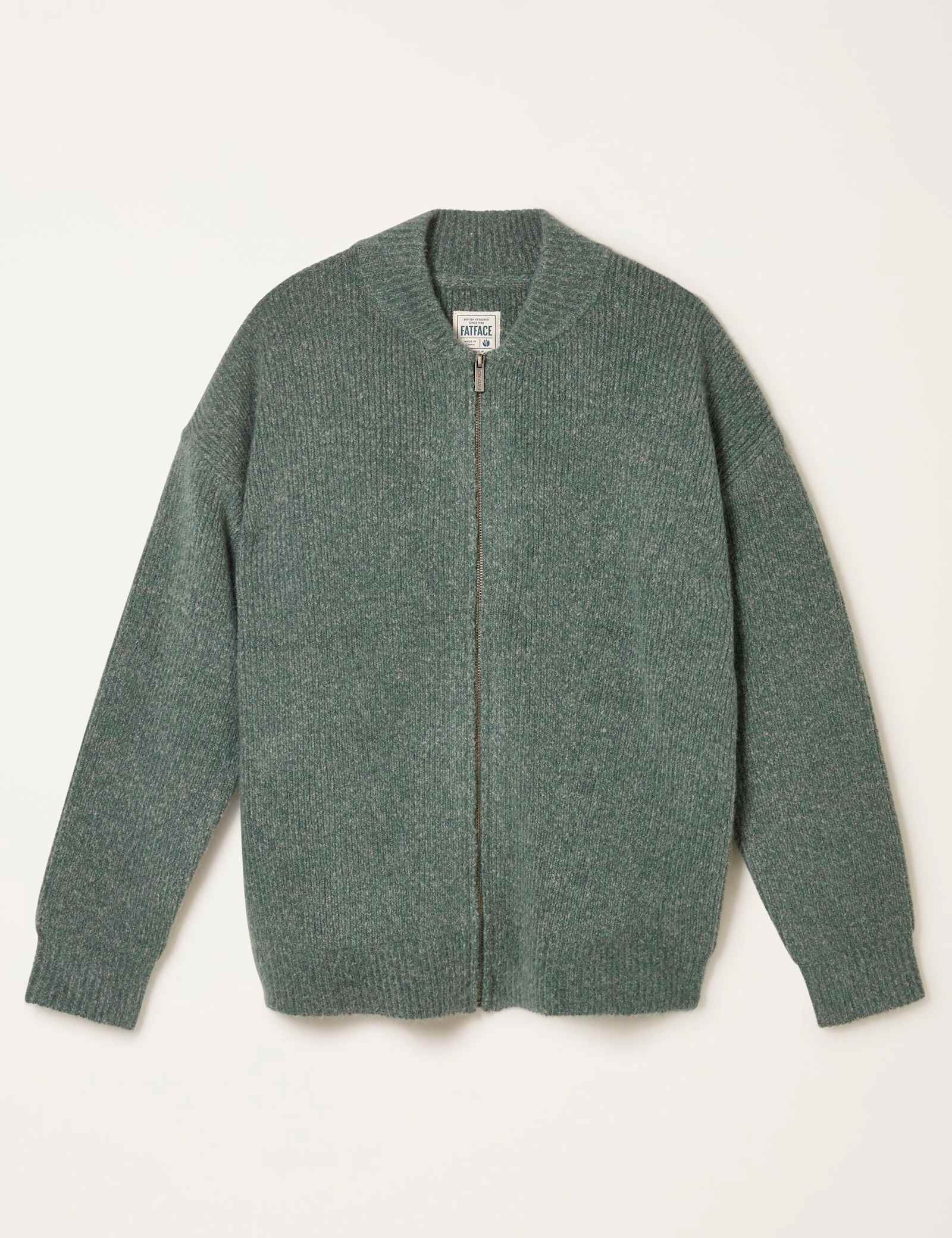 Zip Up Cardigan with Wool - image 1