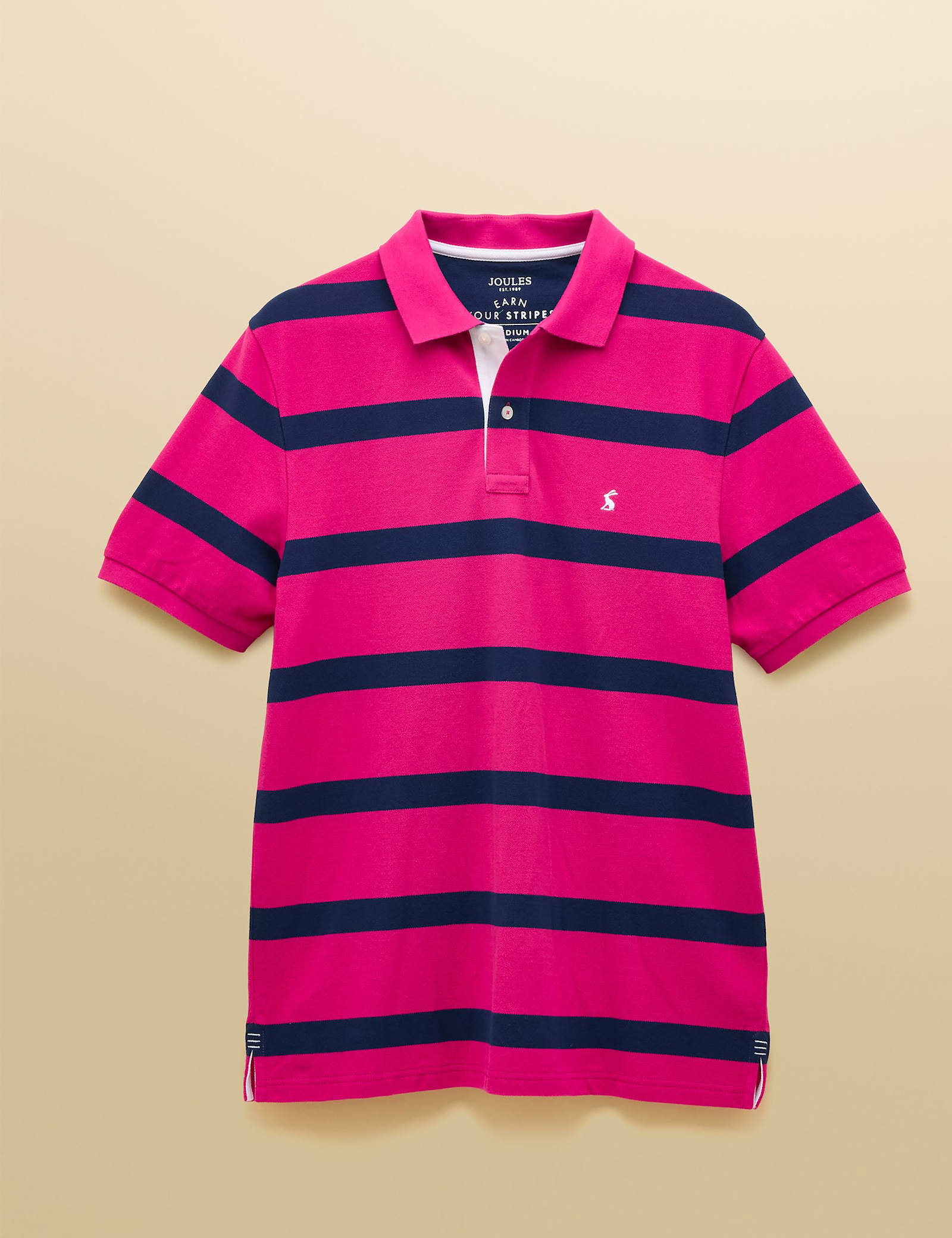 Pure Cotton Pique Striped Polo Shirt - image 2