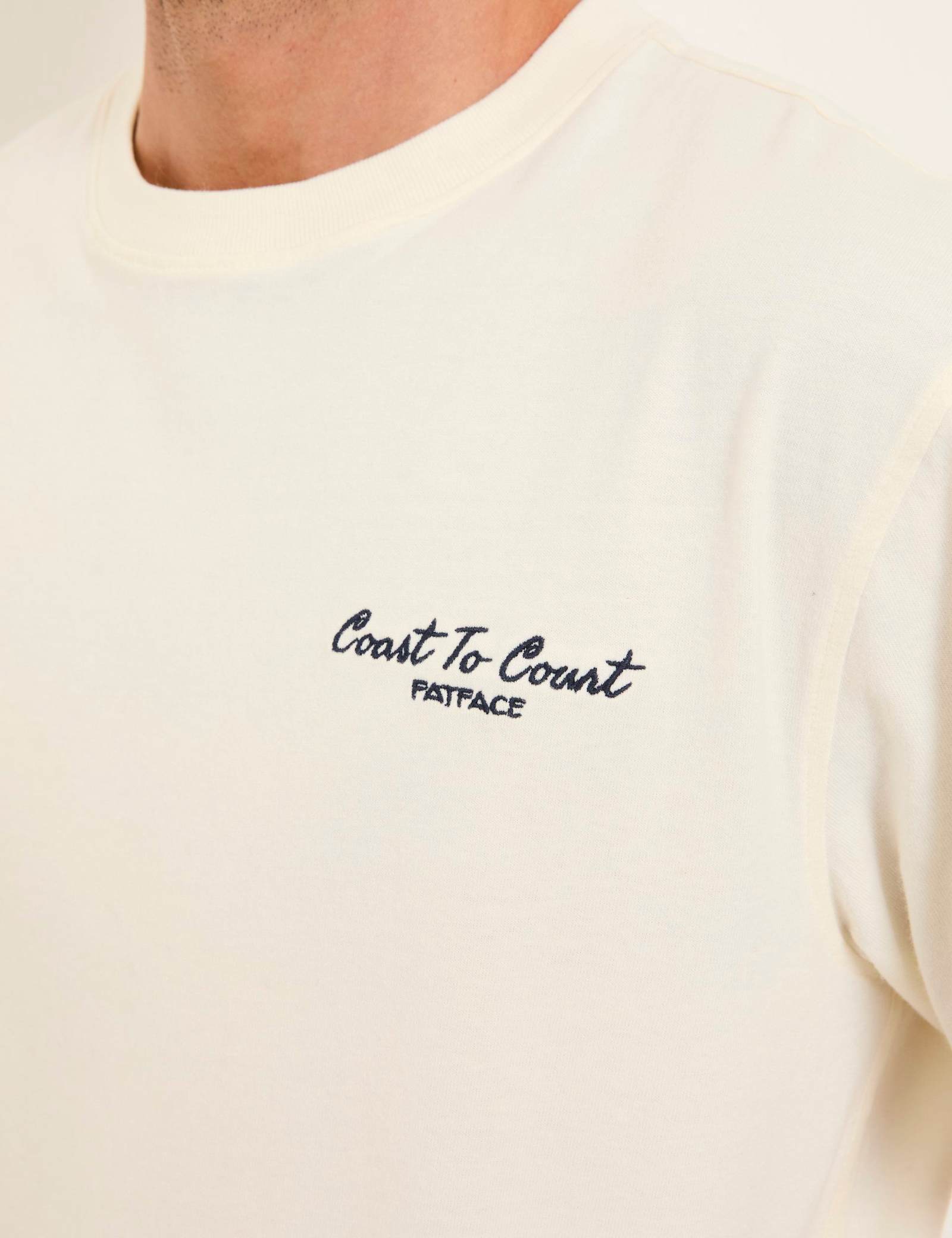 Pure Cotton 'Coast to Court' Slogan T-Shirt - image 4