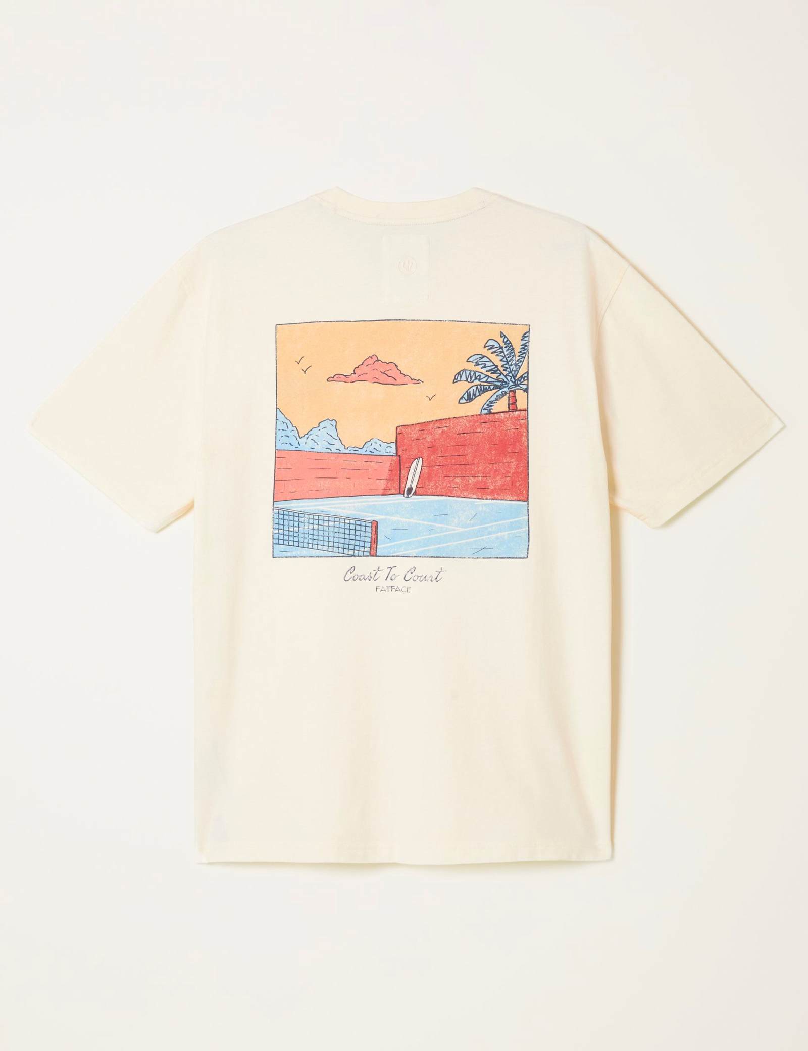Pure Cotton 'Coast to Court' Slogan T-Shirt - image 3