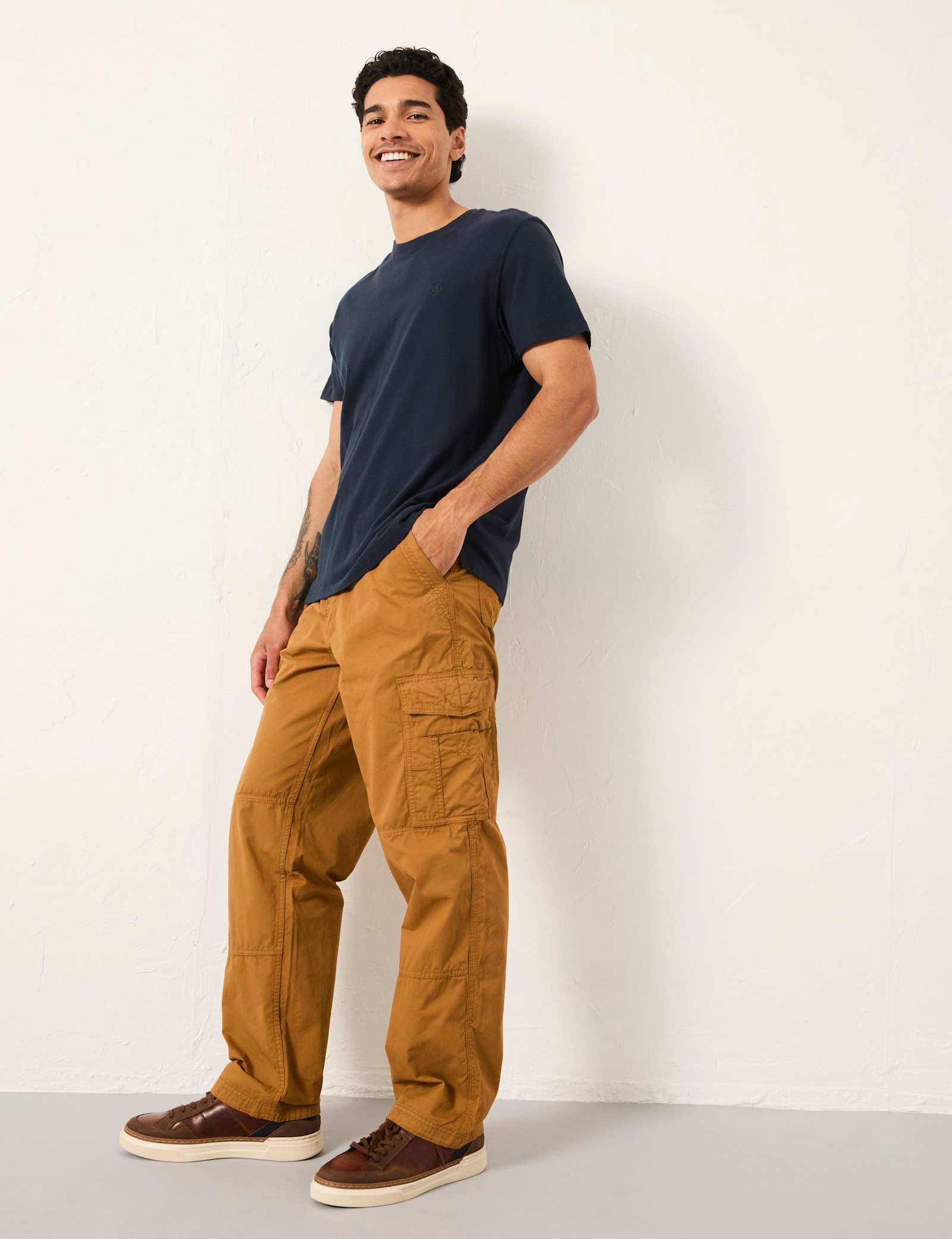 Relaxed Fit Pure Cotton Cargo Trousers - image 2