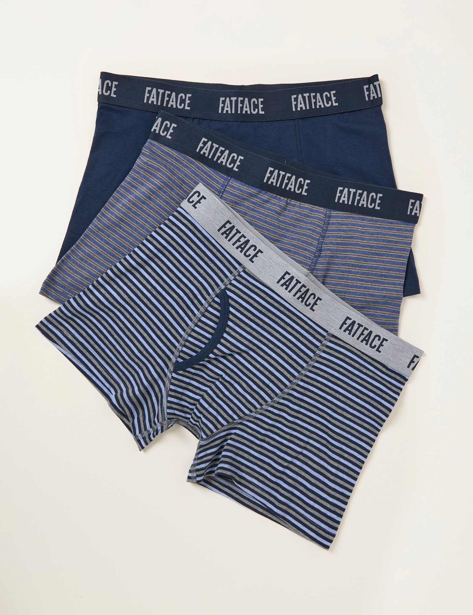 3 Pack Cotton Rich Striped Boxers - image 1