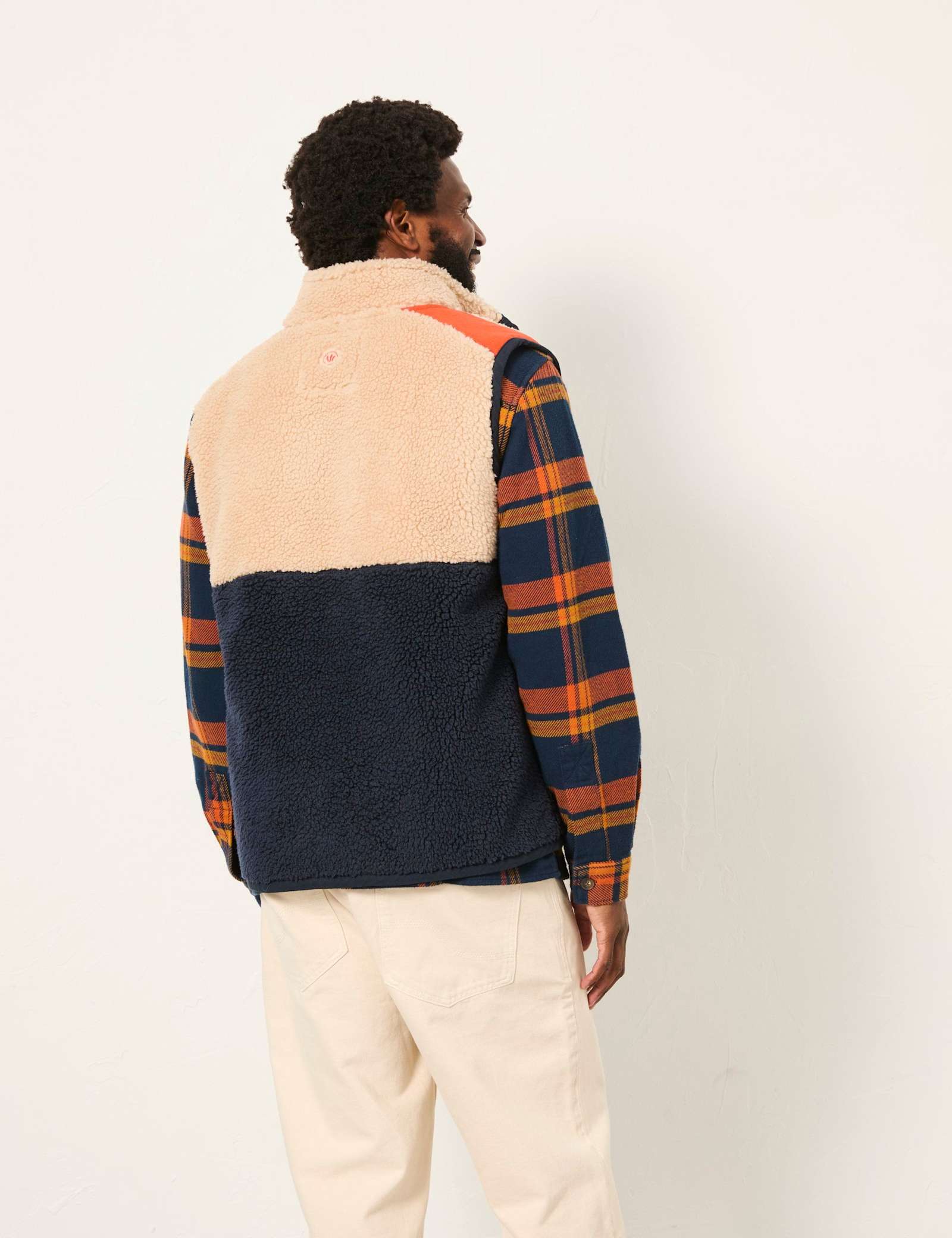Fleece Colour Block Zip Up Gilet - image 4