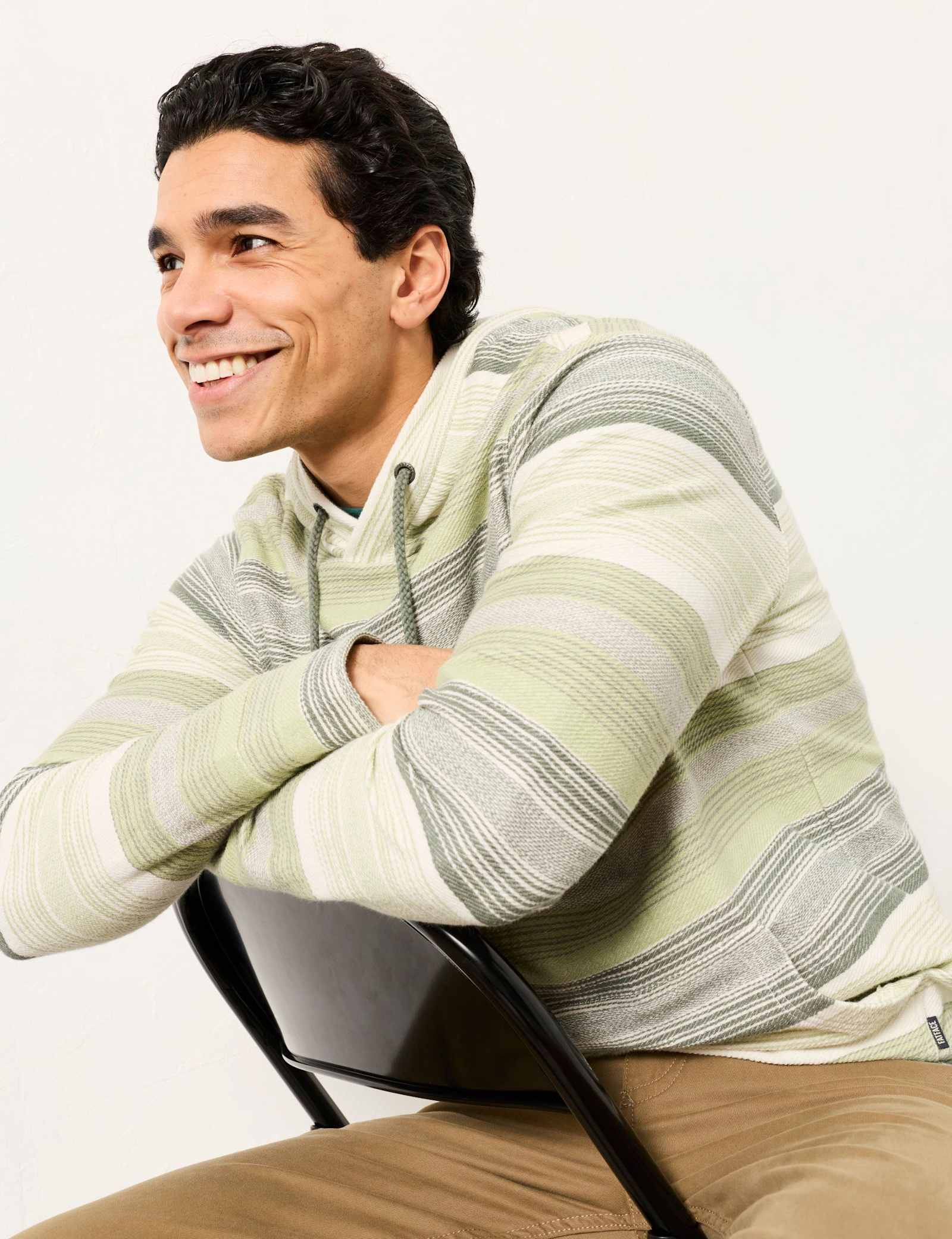 Pure Cotton Striped Long Sleeve Hoodie - image 3