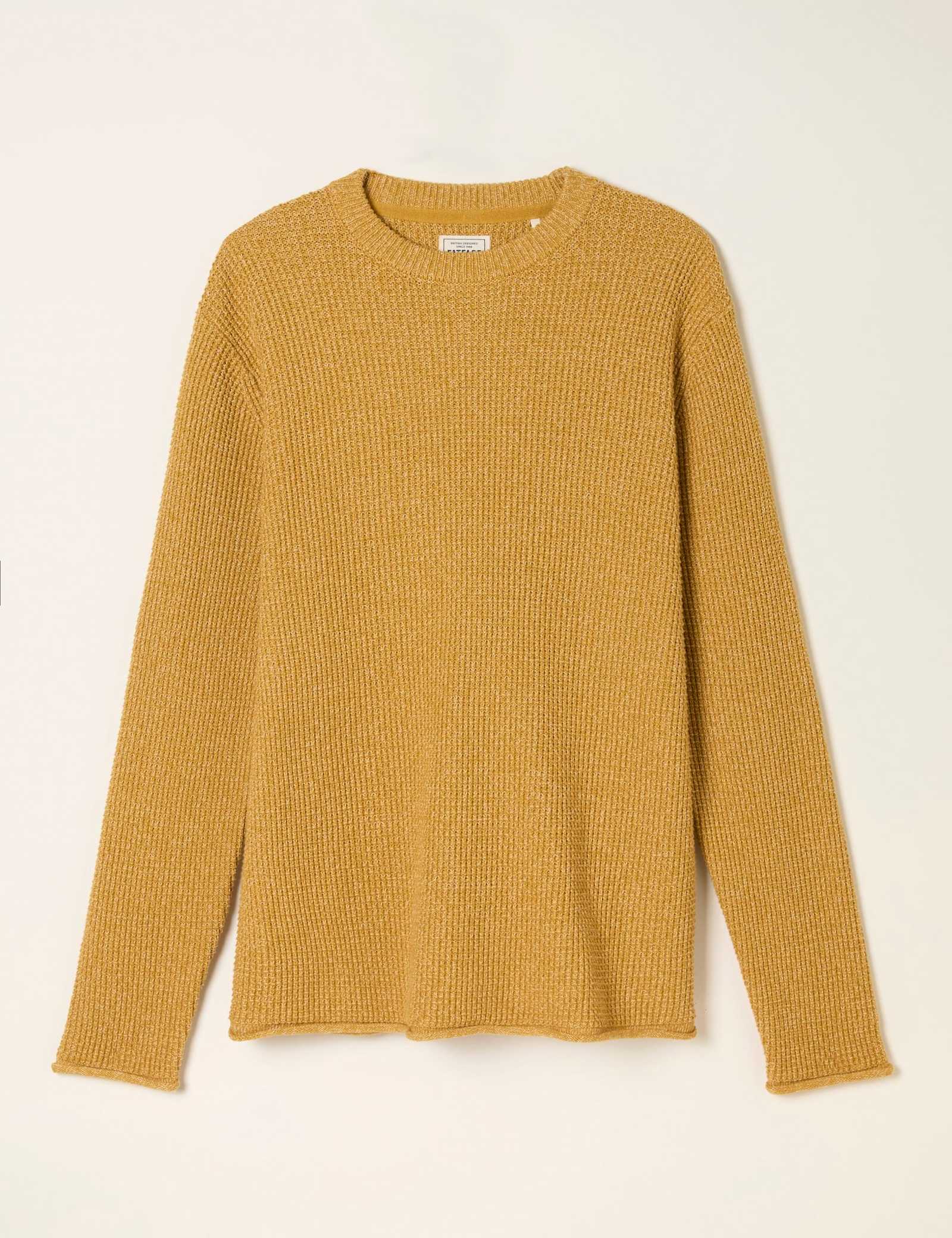 Pure Cotton Textured Crew Neck Jumper - image 3
