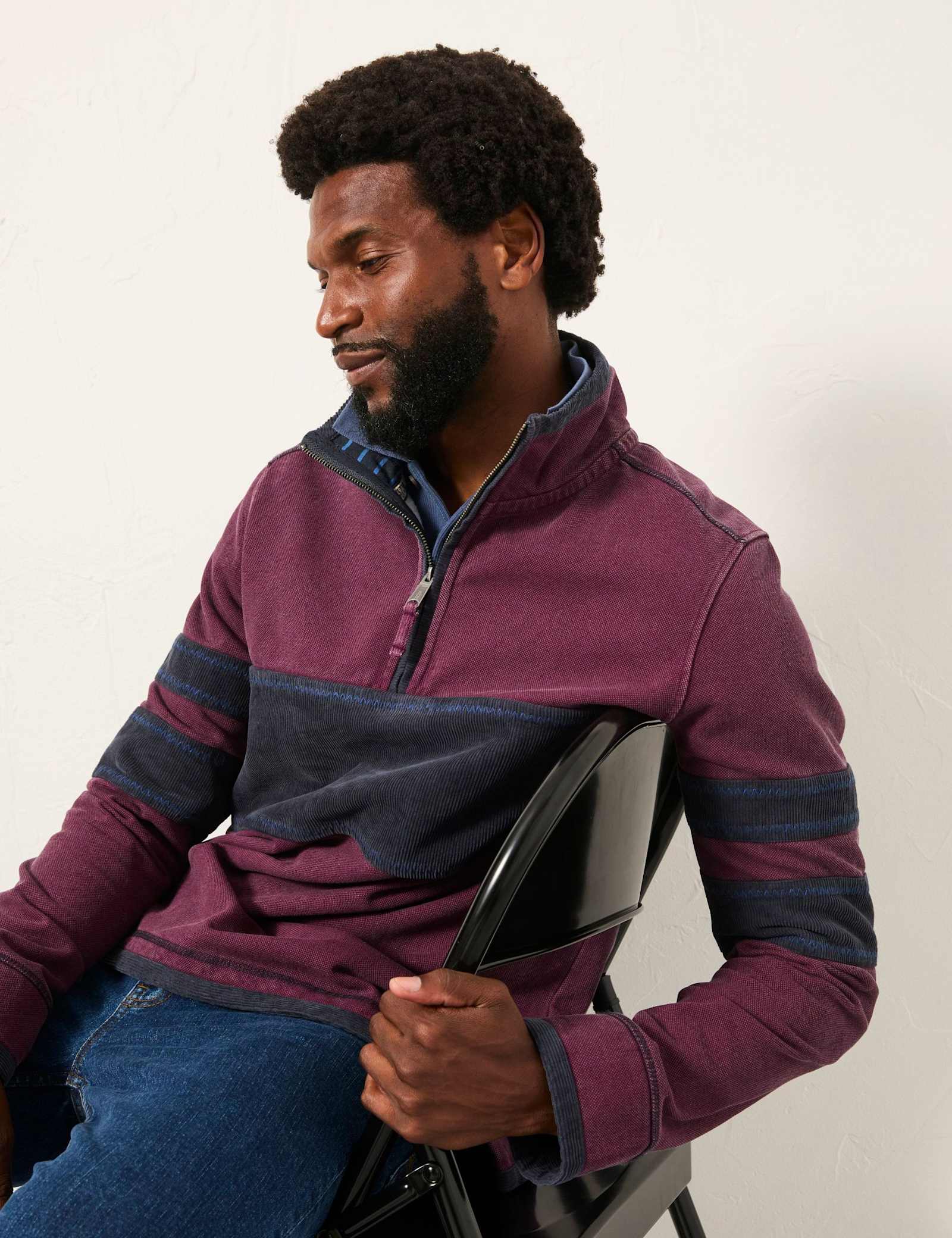 Pure Cotton Half Zip Sweatshirt - image 2