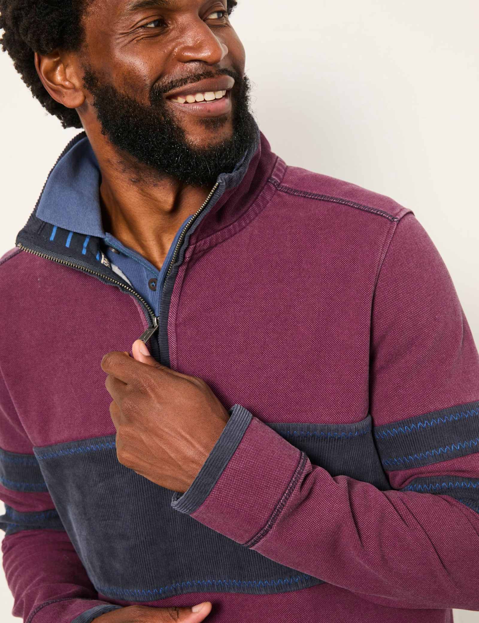 Pure Cotton Half Zip Sweatshirt - image 5
