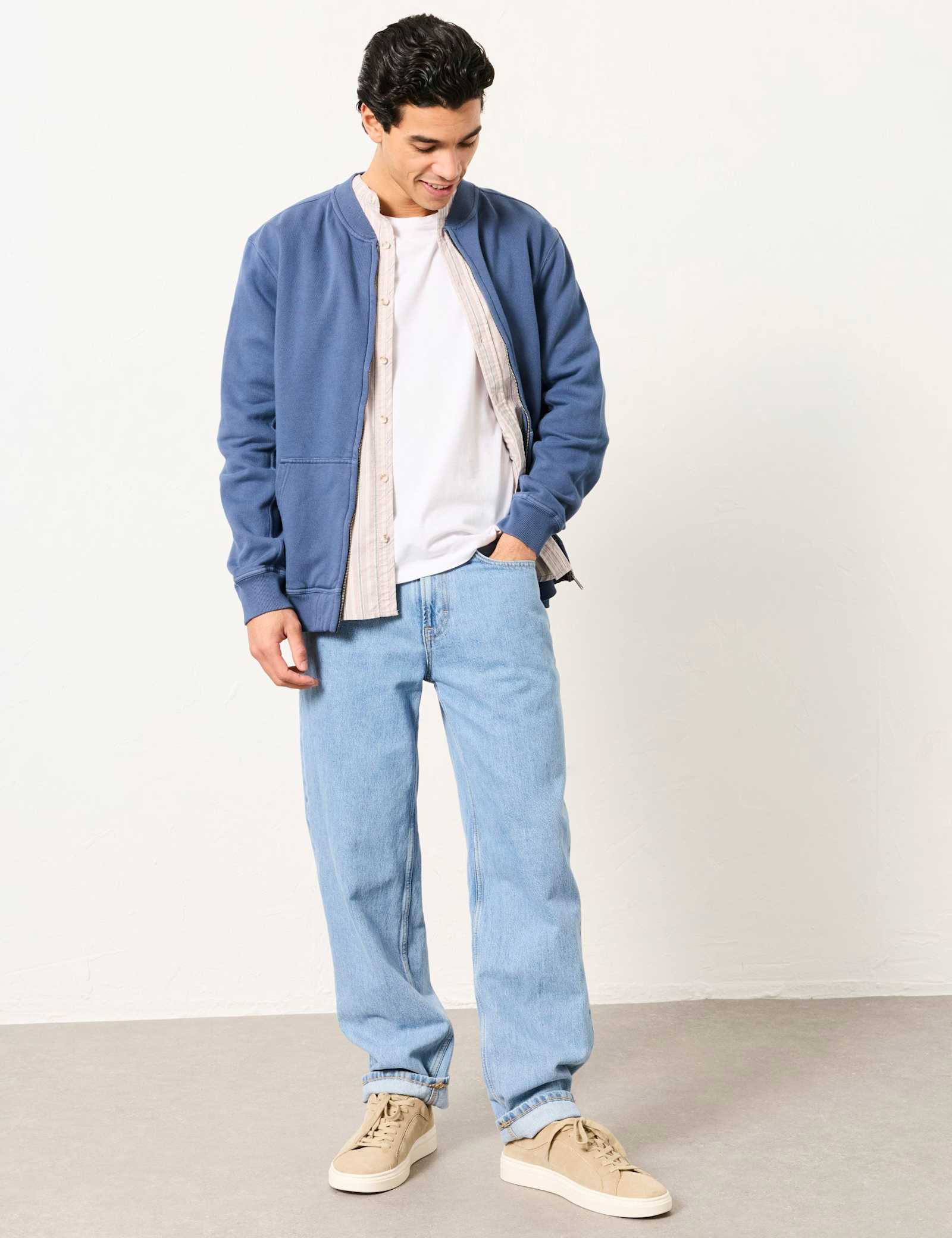 Pure Cotton Sweatshirt Bomber Jacket - image 5