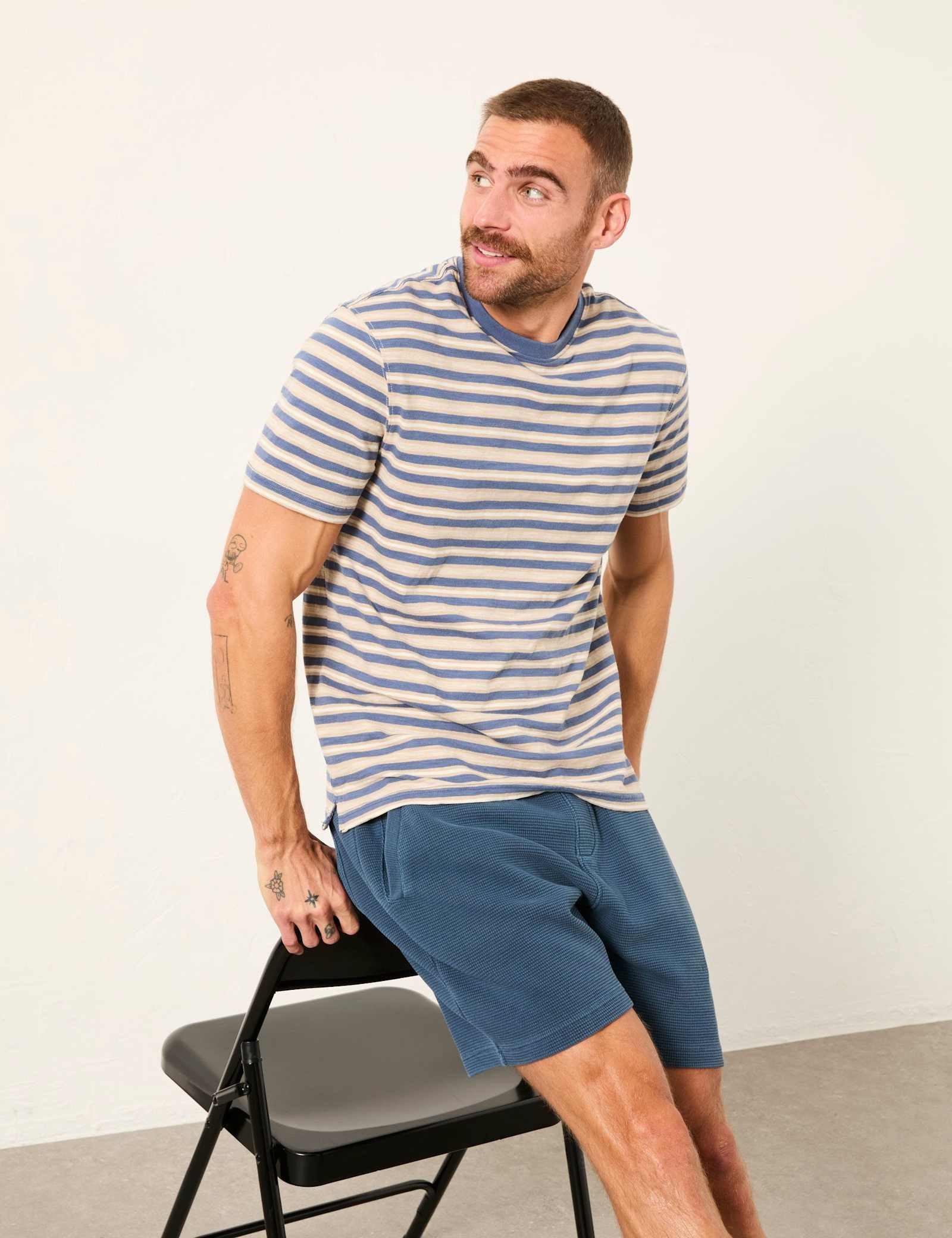 Pure Cotton Striped Crew Neck T-Shirt - image 2