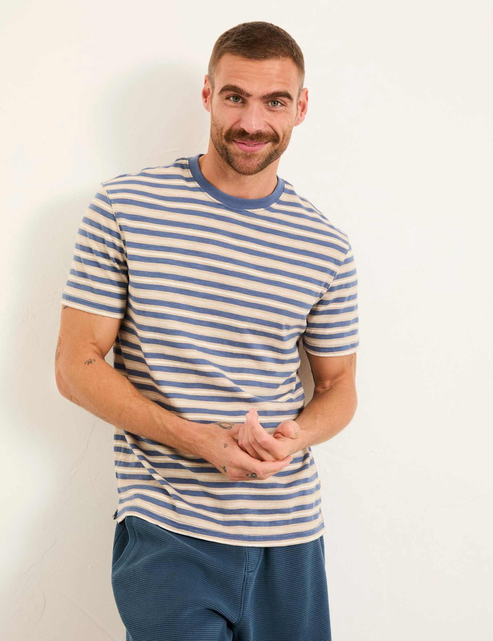Pure Cotton Striped Crew Neck T-Shirt - image 5