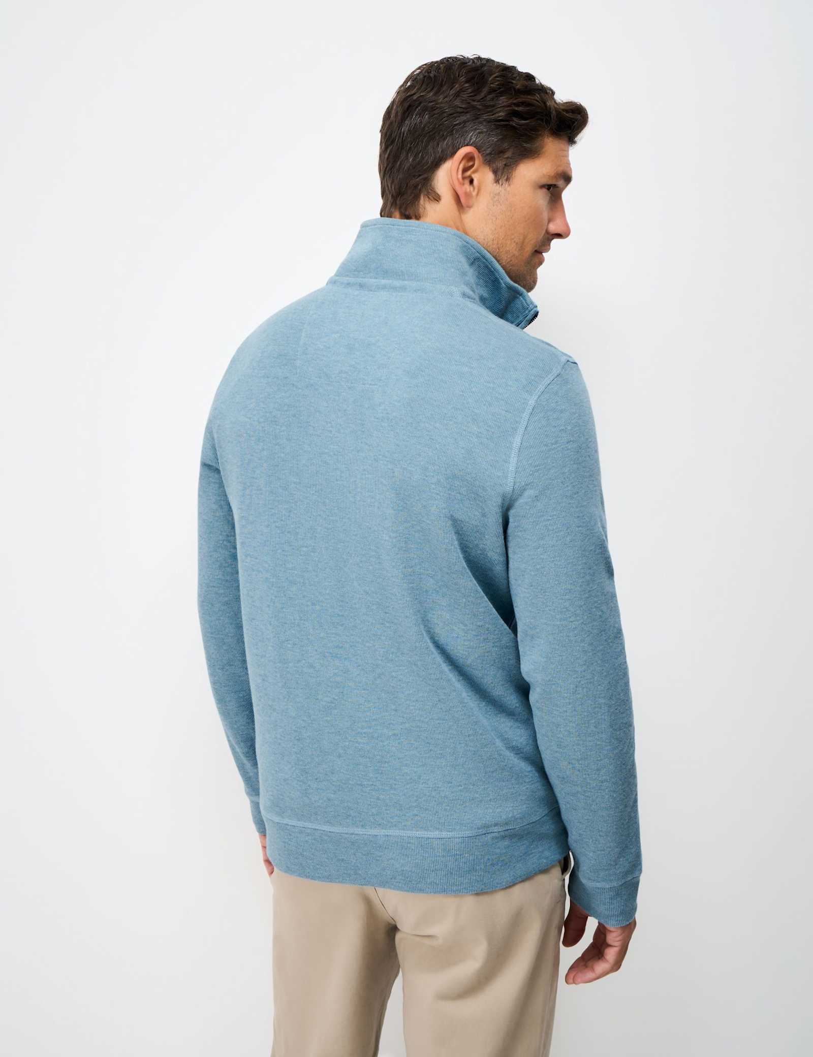 Pure Cotton Half Zip Funnel Neck Jumper - image 4