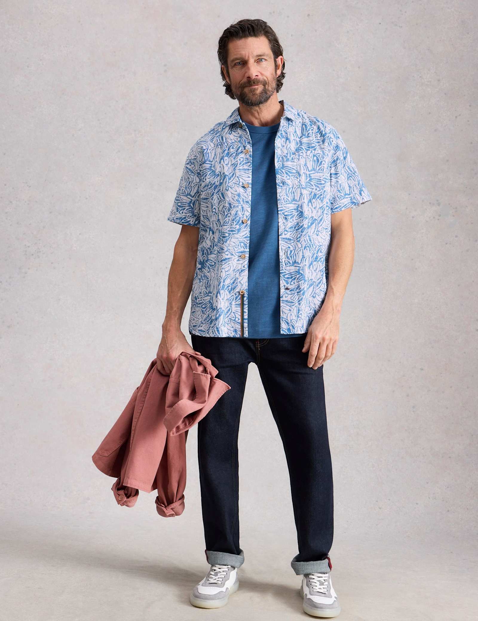 Pure Cotton Leaf Print Shirt - image 4