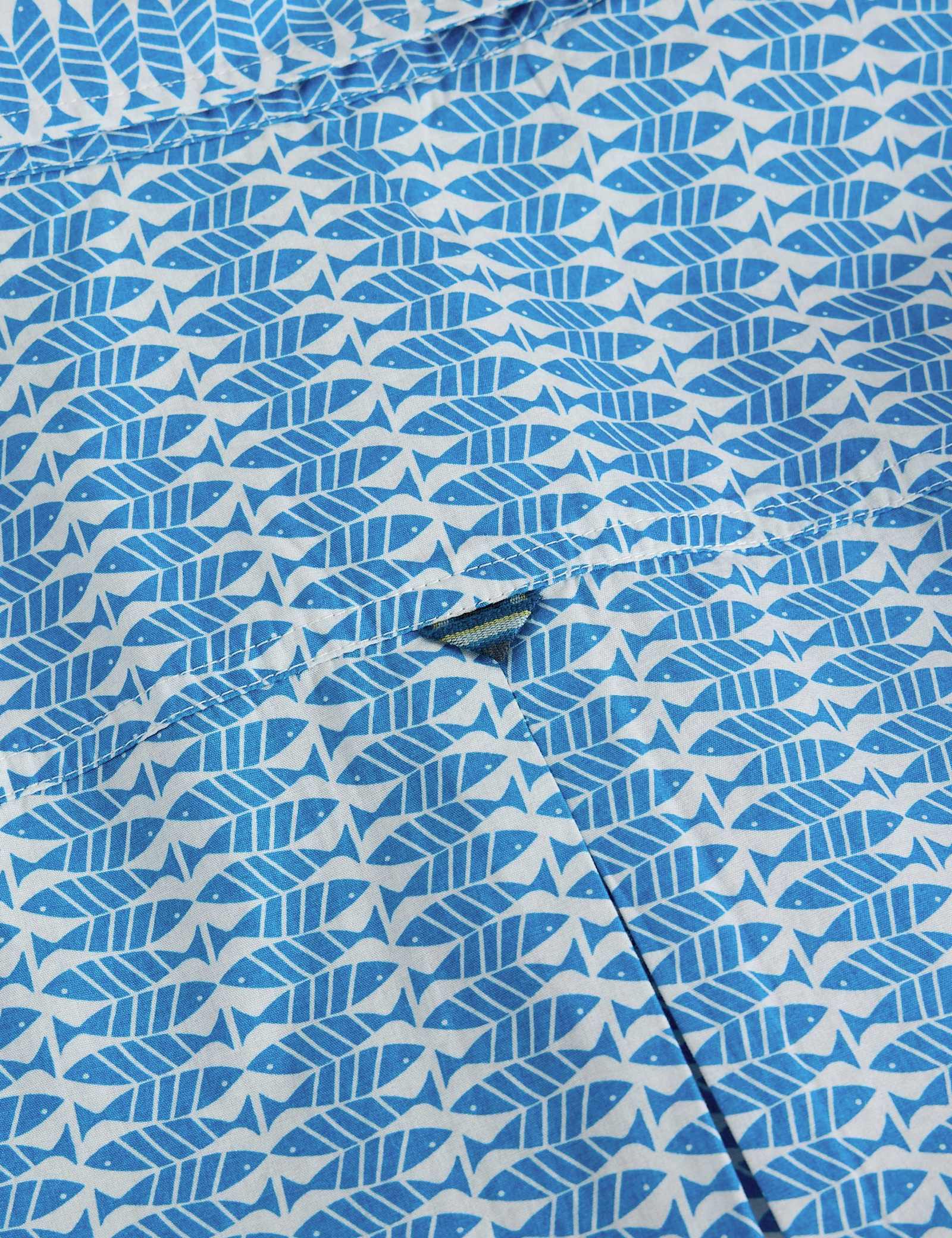 Slim Fit Fish Print Short Sleeve Shirt - image 3
