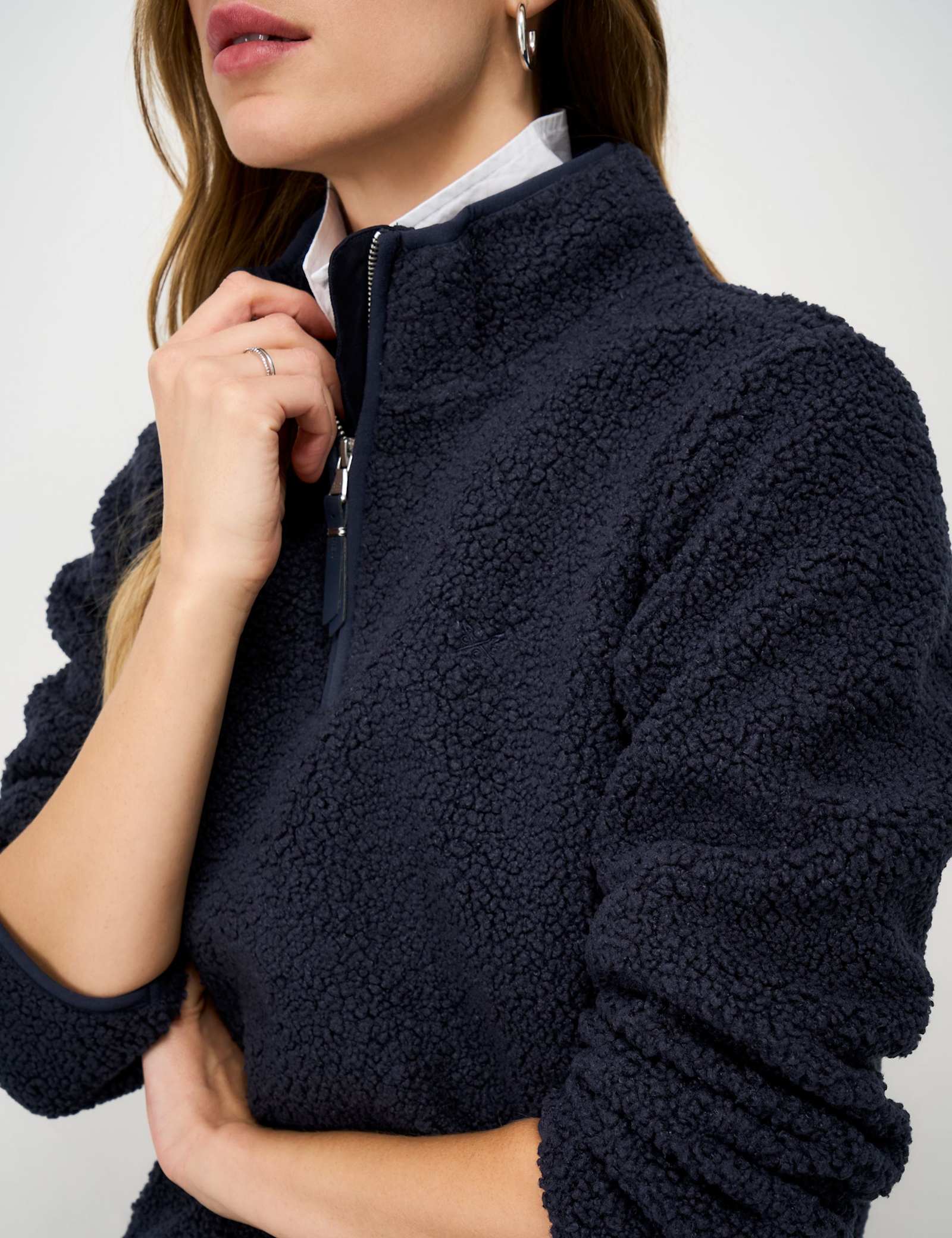 Borg Funnel Neck Half Zip Fleece - image 4