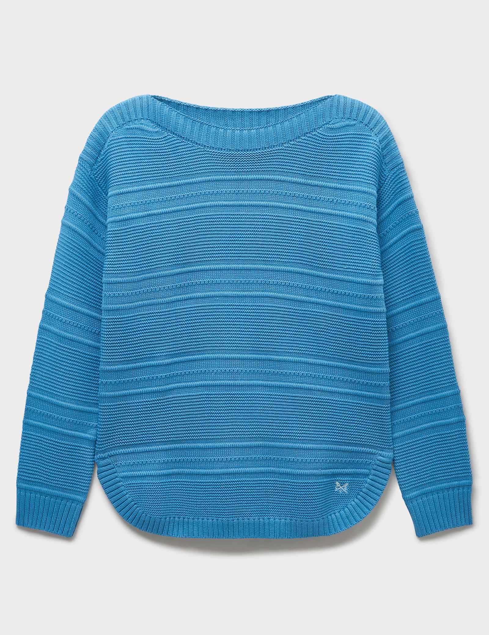 Cotton Rich Textured Slash Neck Jumper - image 4