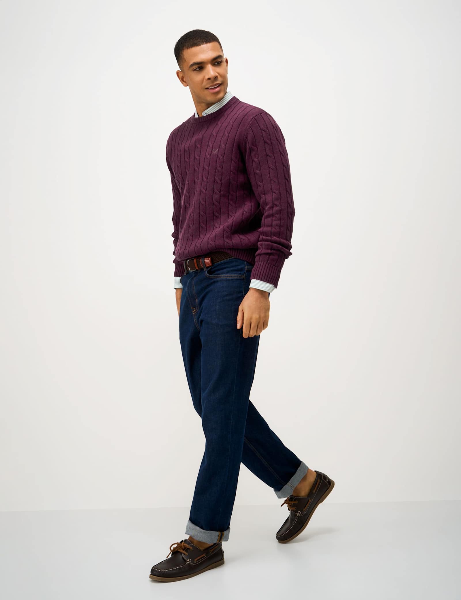 Pure Cotton Cable Crew Neck Jumper - image 5