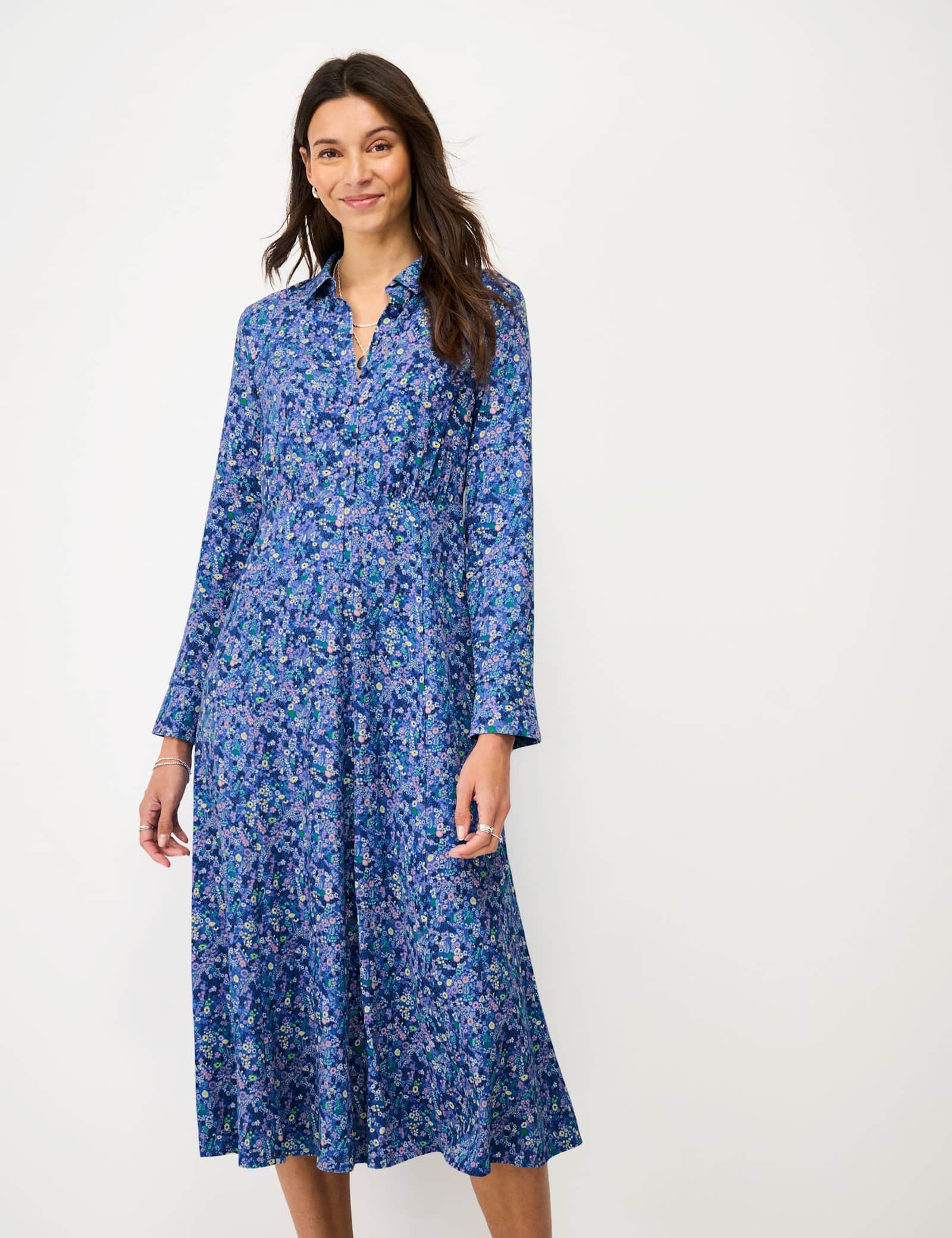 Floral Midi Shirt Dress - image 4