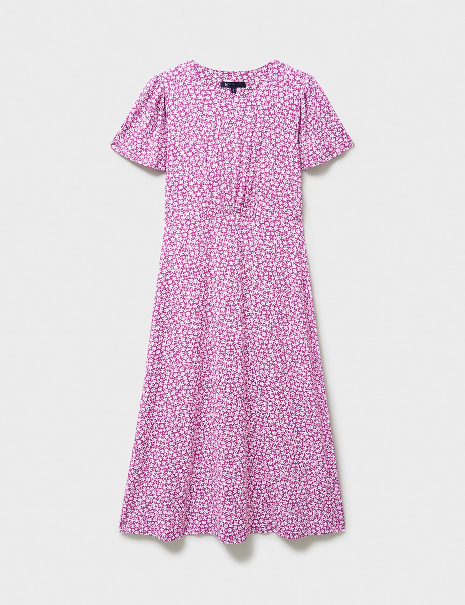 Jersey Floral Midi Waisted Dress - image 2